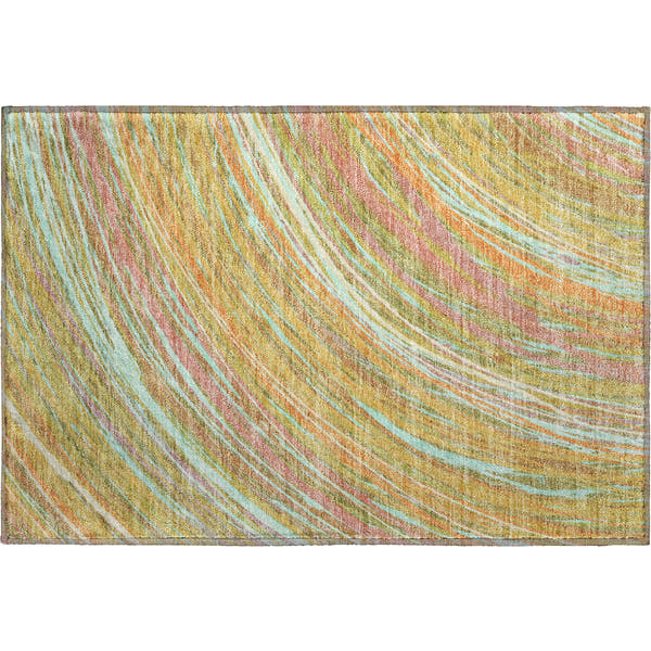 Tbilisi Machine Washable Transitional Gold Rug 1'8" x 2'6"