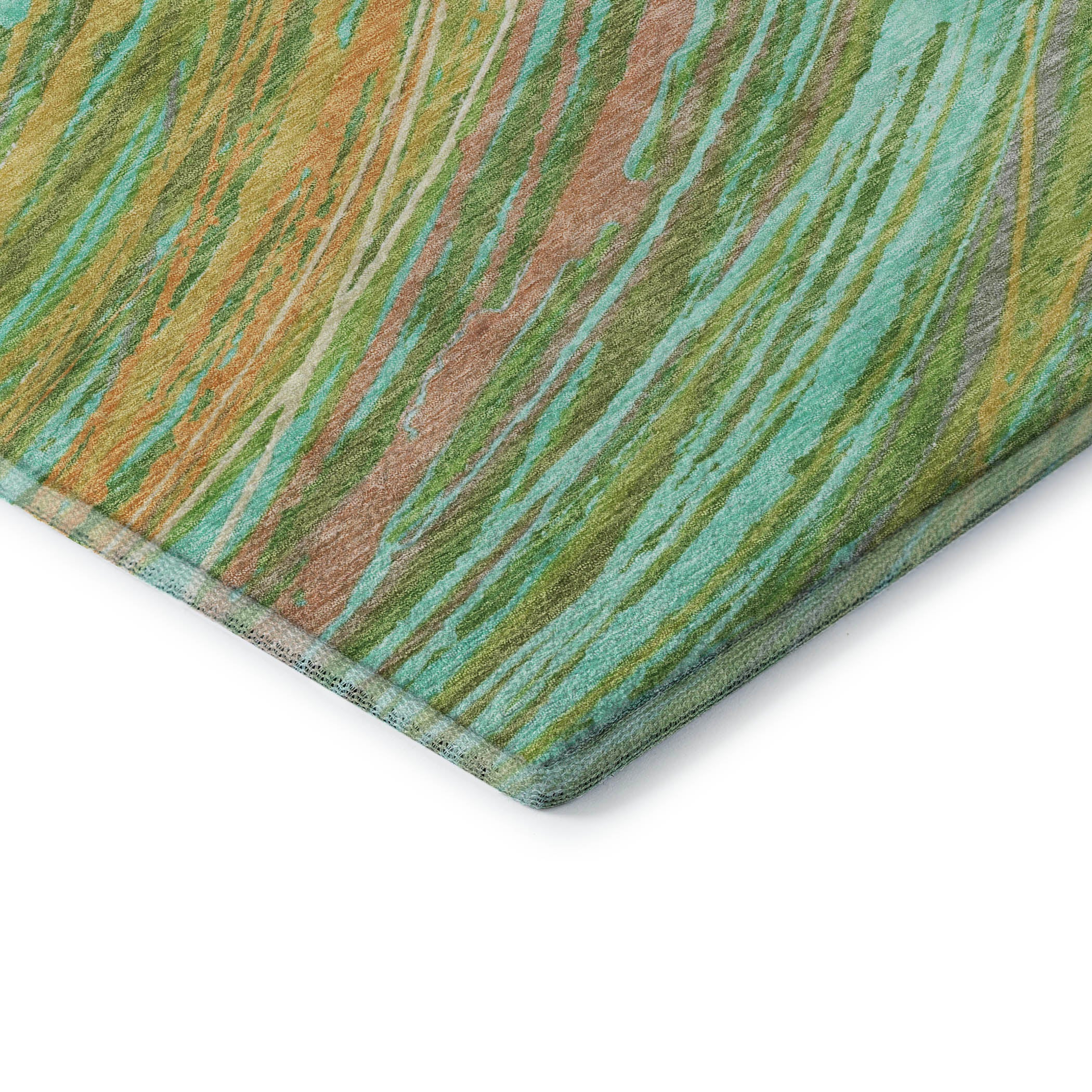 Tbilisi Machine Washable Transitional Green Rug 1'8" x 2'6" #shape_Rectangle