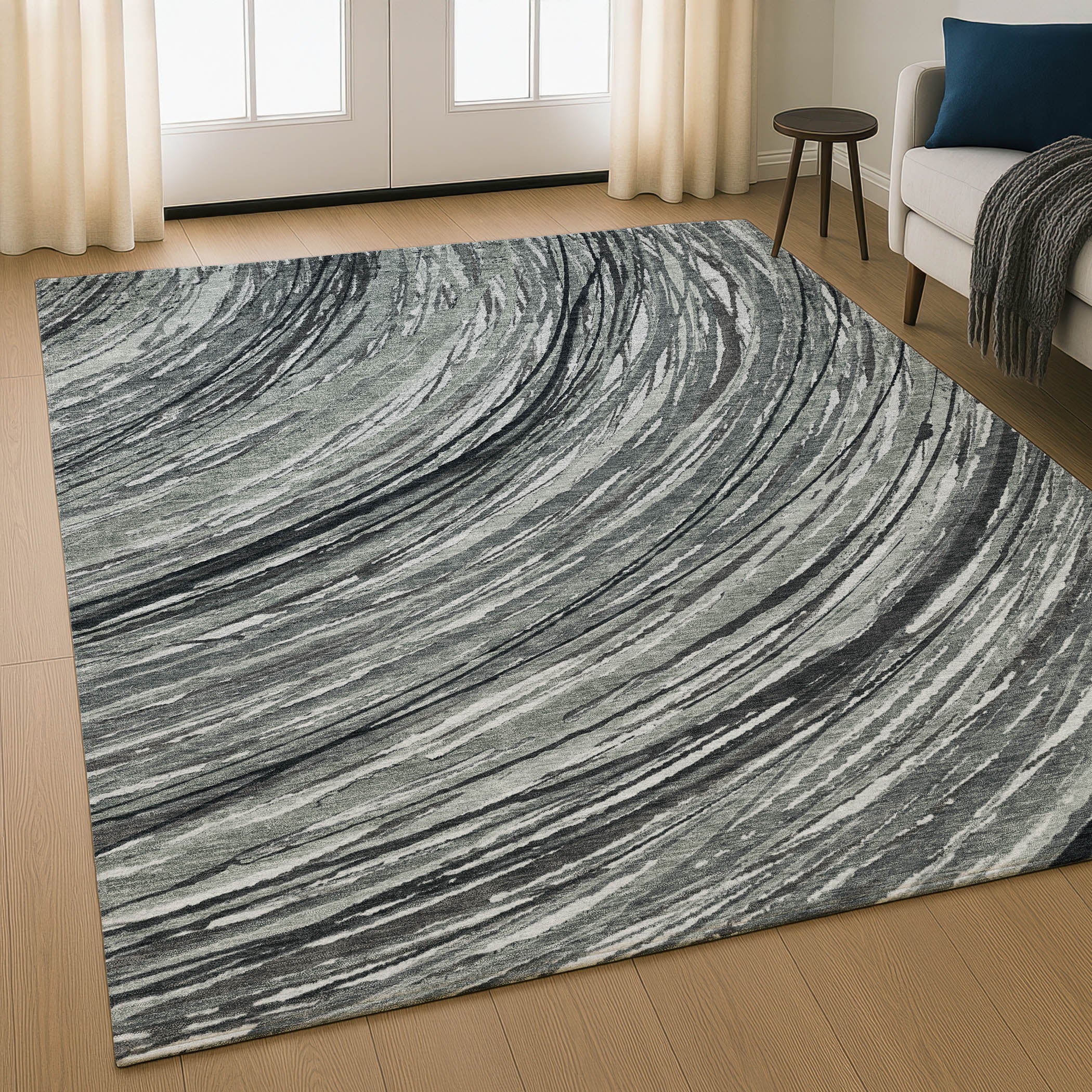 Tbilisi Machine Washable Transitional Taupe Brown Rug 2'6" x 3'10" #shape_Rectangle