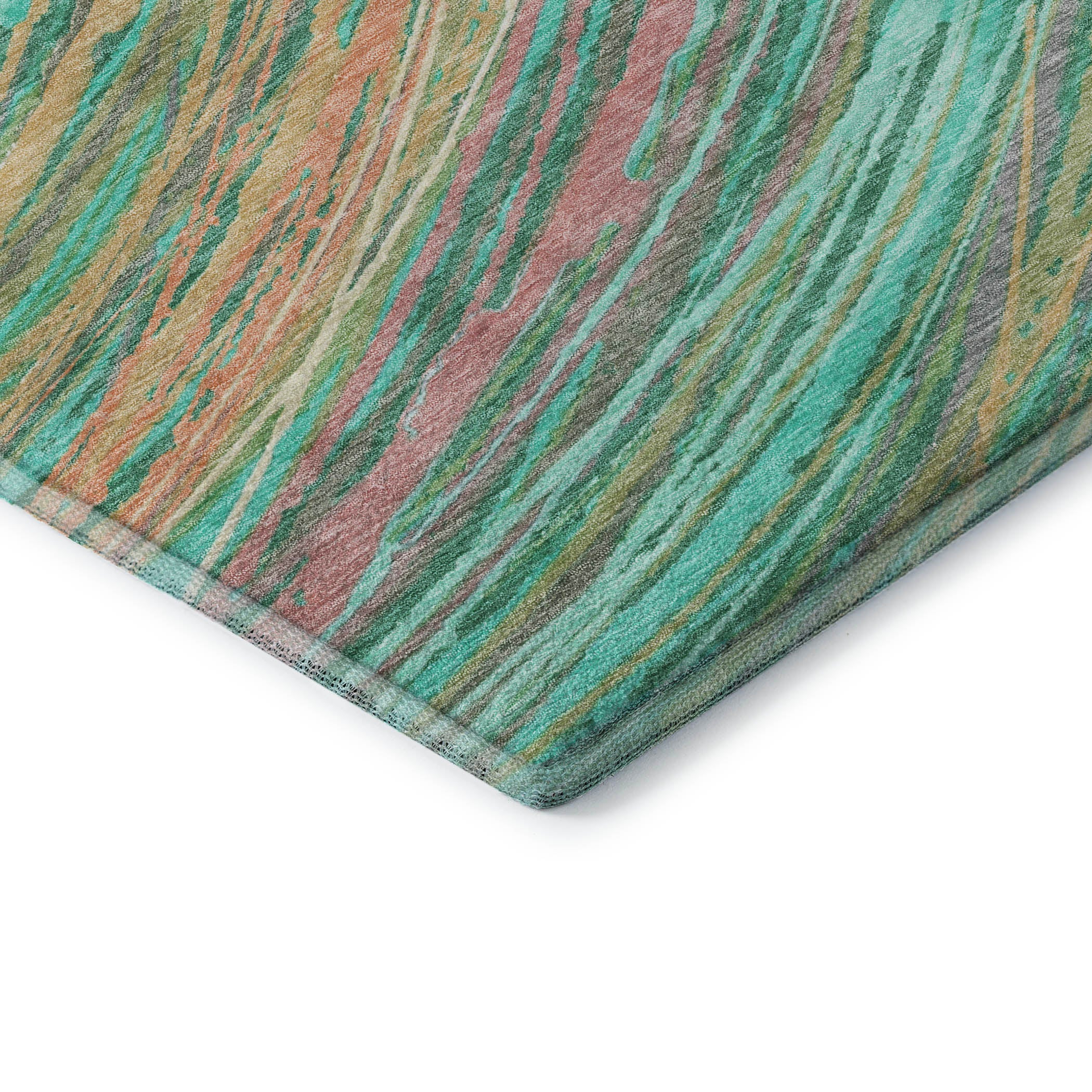Tbilisi Machine Washable Transitional Teal Rug 1'8" x 2'6" #shape_Rectangle