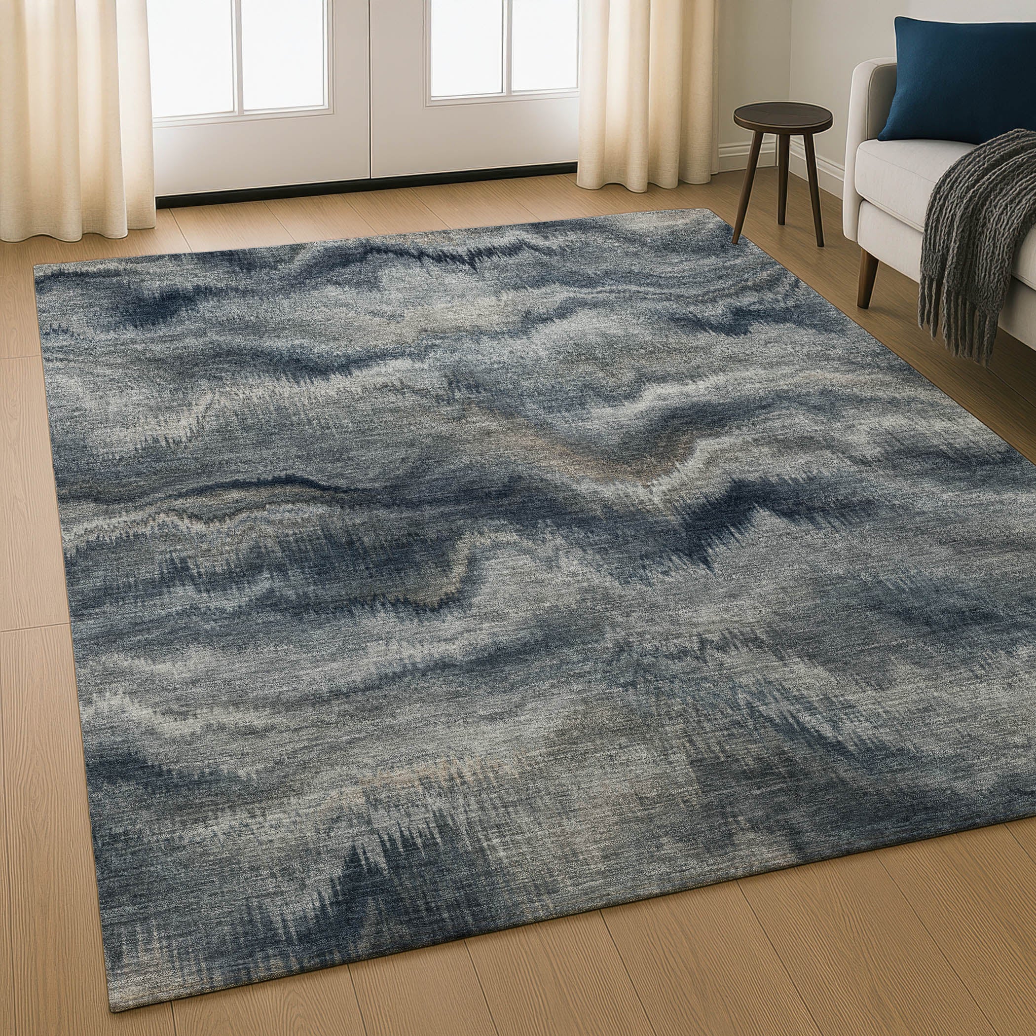 Bergen Machine Washable Transitional Gray Rug 2'6" x 3'10" #shape_Rectangle