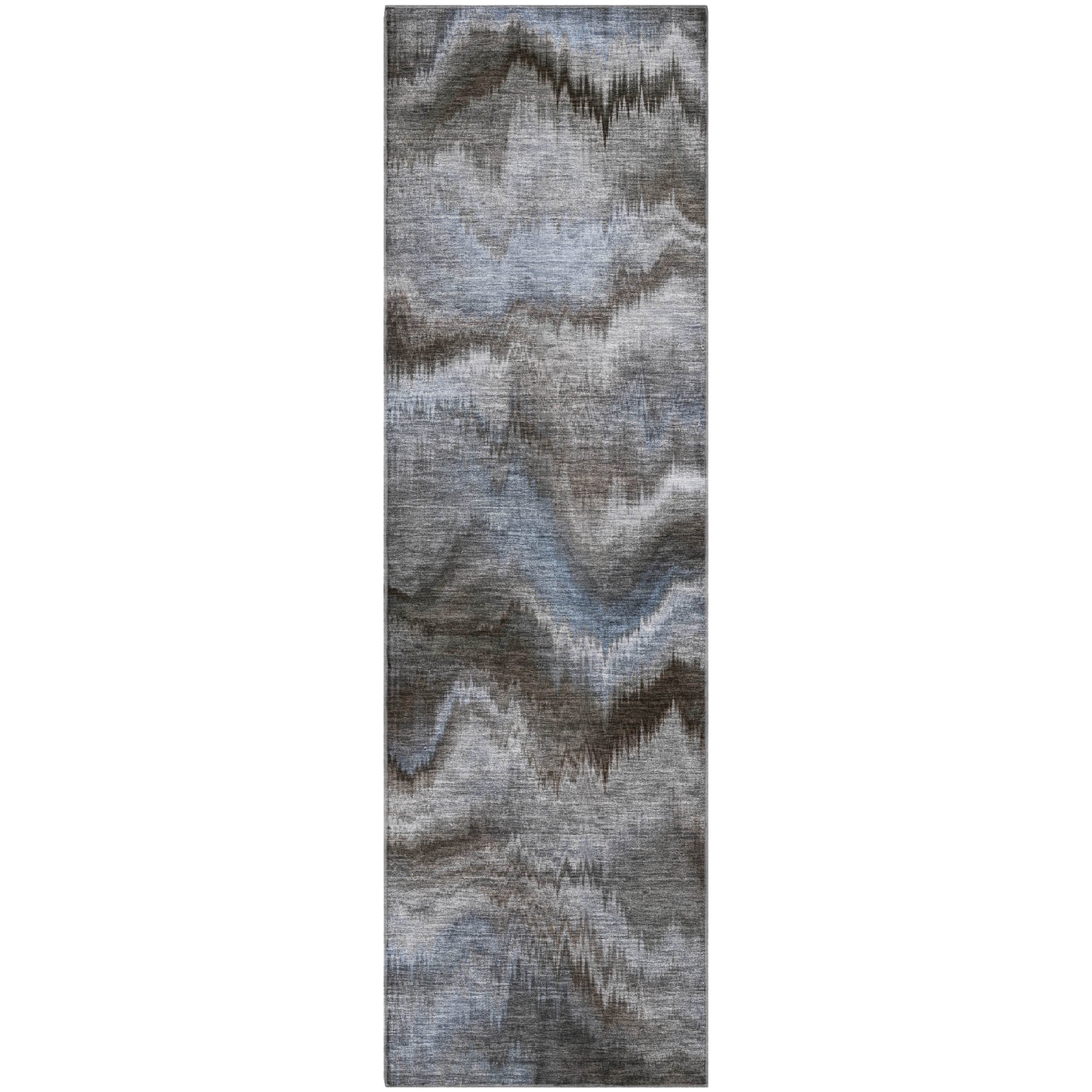 Bergen Machine Washable Transitional Taupe Brown Rug 2'3" x 7'6" #shape_Runner