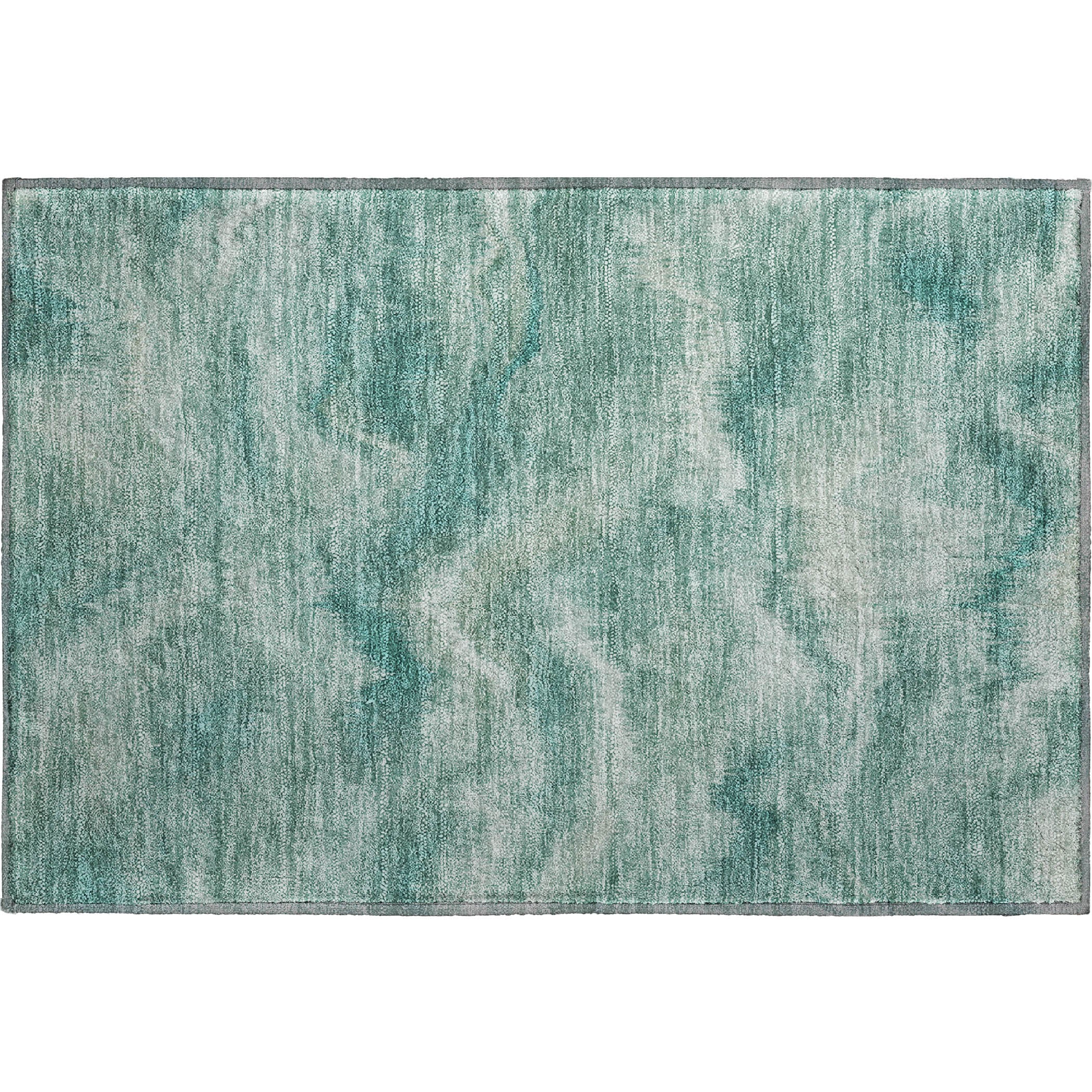Bergen Machine Washable Transitional Teal Rug 1'8" x 2'6" #shape_Rectangle