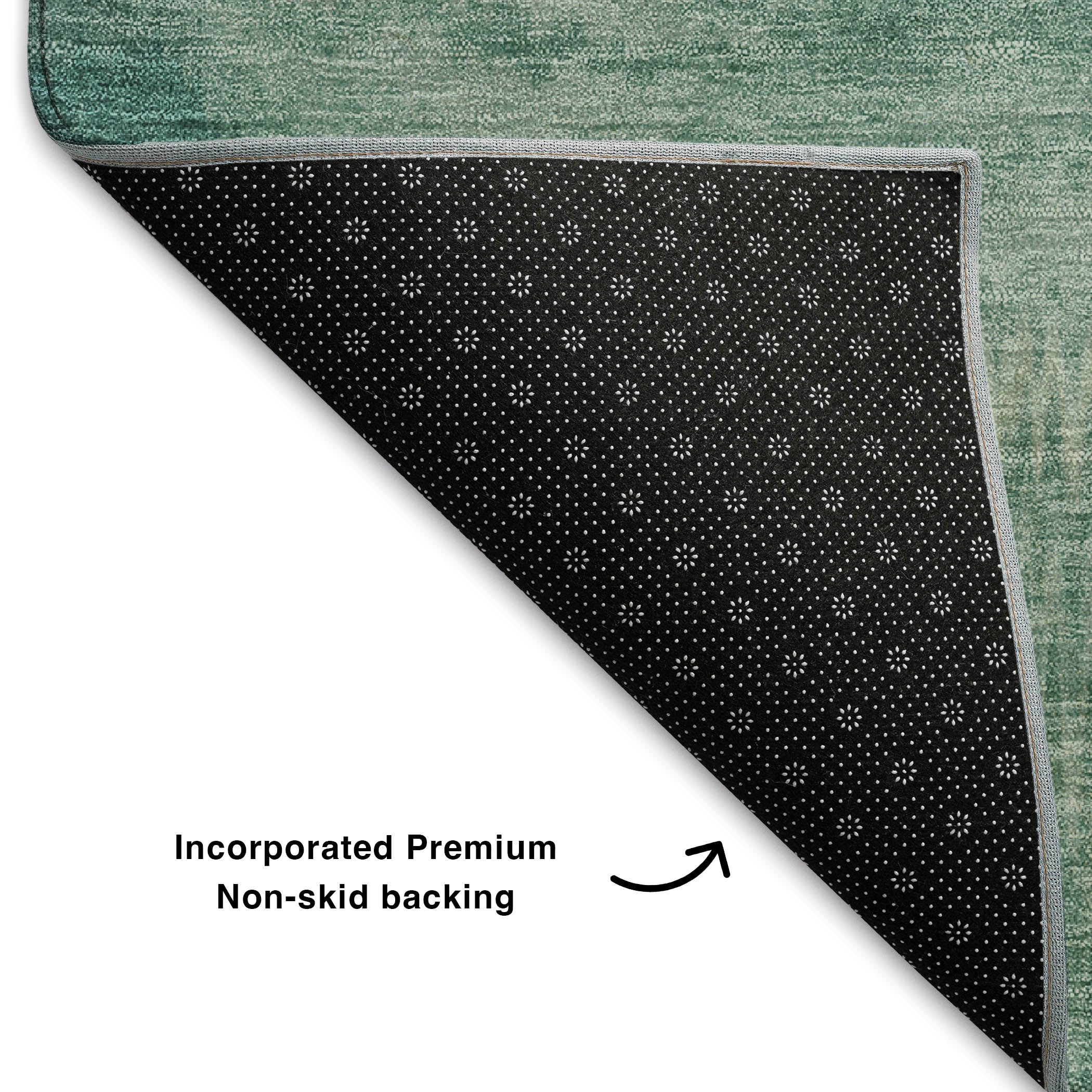 Bergen Machine Washable Transitional Teal Rug 1'8" x 2'6" #shape_Rectangle