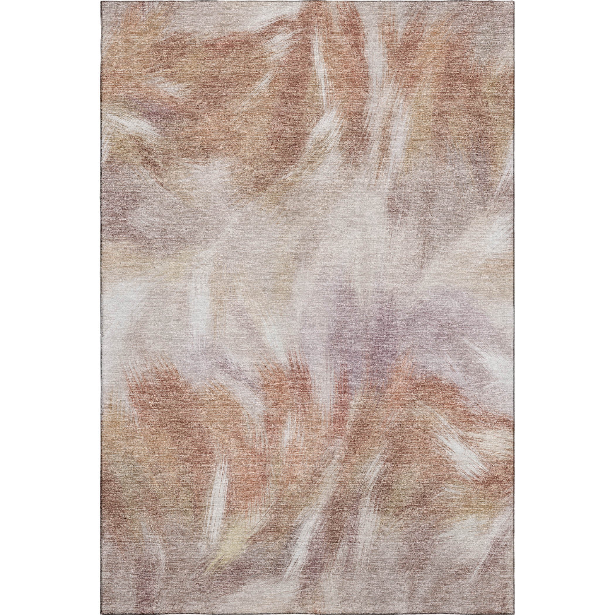 Split Machine Washable Transitional Copper Orange Rug 2'6" x 3'10" #shape_Rectangle