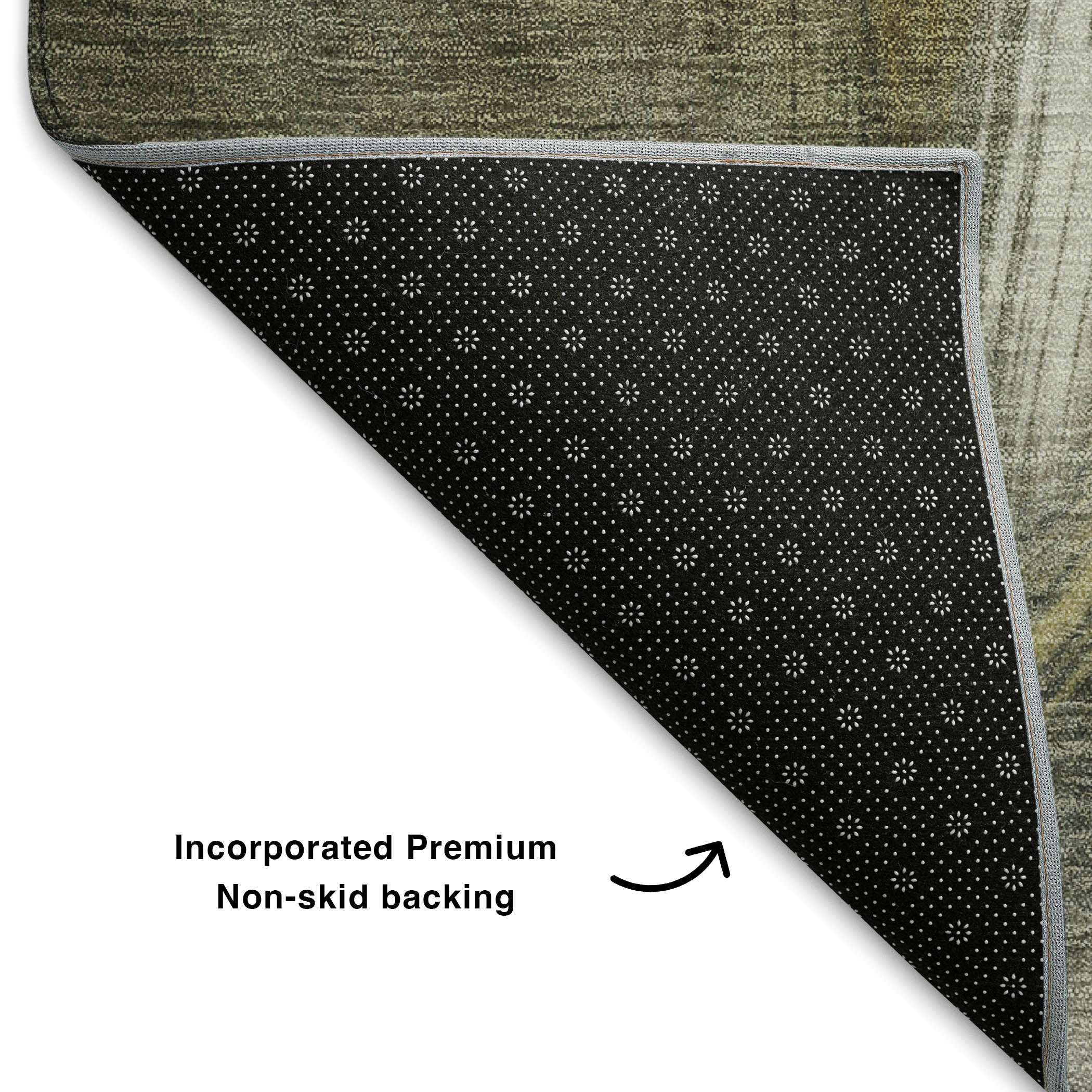 Split Machine Washable Transitional Pewter Gray Rug 1'8" x 2'6" #shape_Rectangle