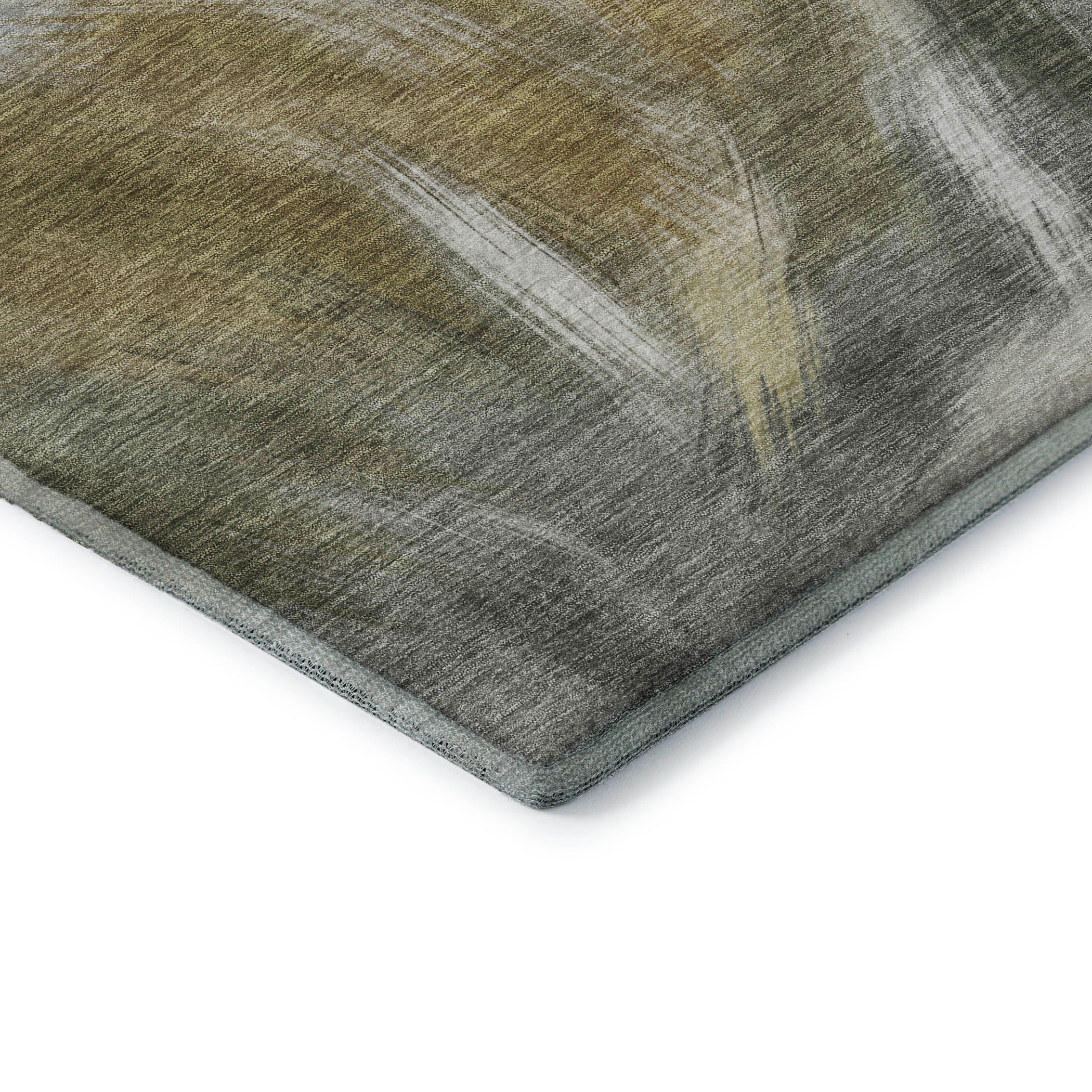 Split Machine Washable Transitional Pewter Gray Rug 1'8" x 2'6" #shape_Rectangle