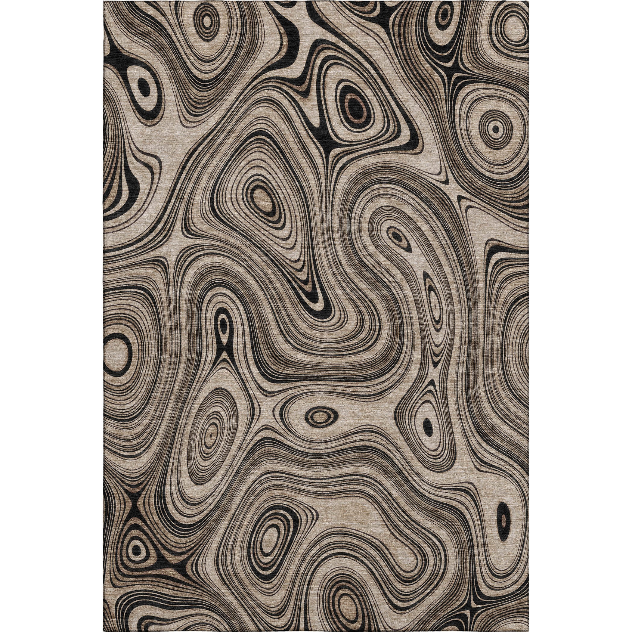 Istanbul Machine Washable Transitional Beige Brown Rug 2'6" x 3'10" #shape_Rectangle