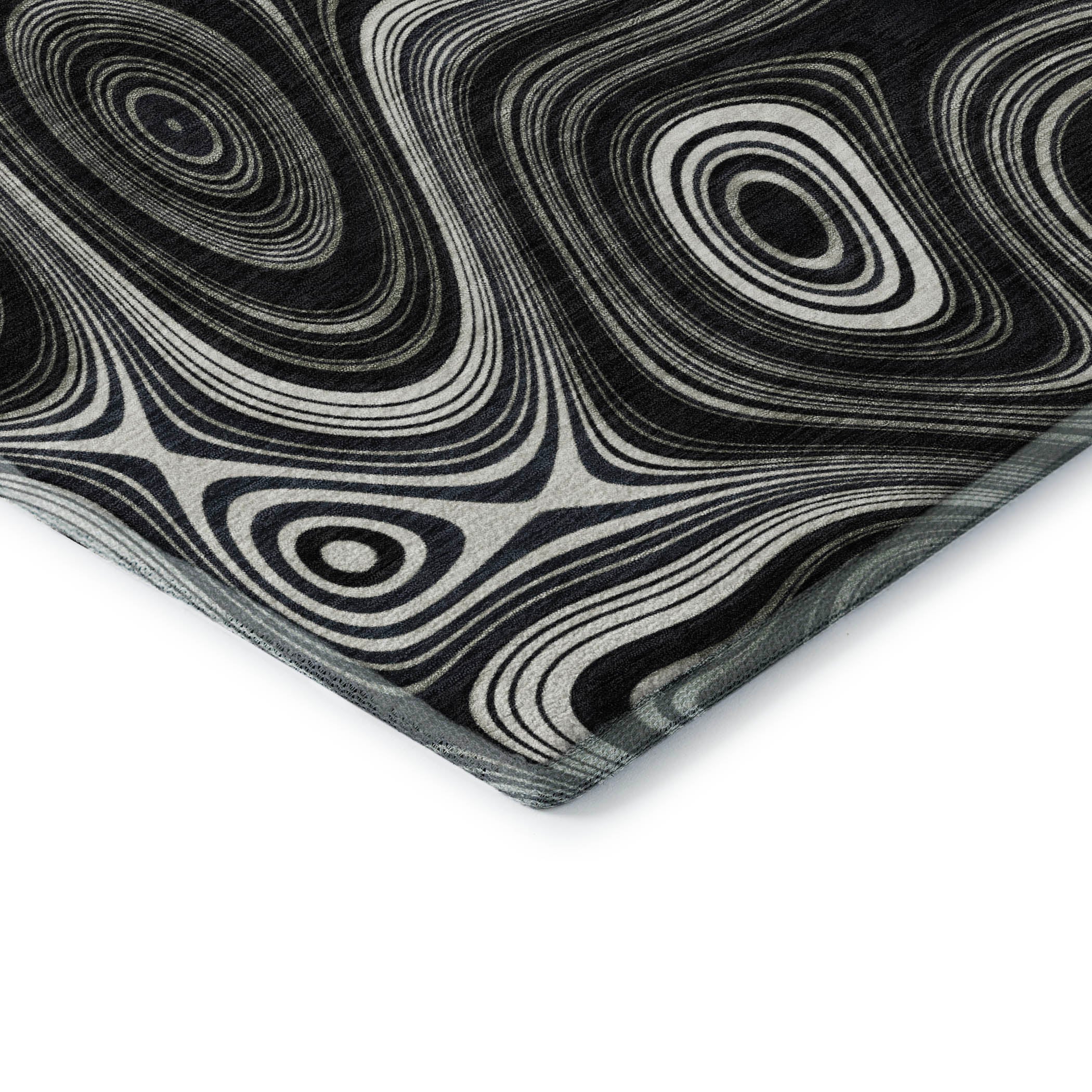 Istanbul Machine Washable Transitional Black Rug 1'8" x 2'6" #shape_Rectangle