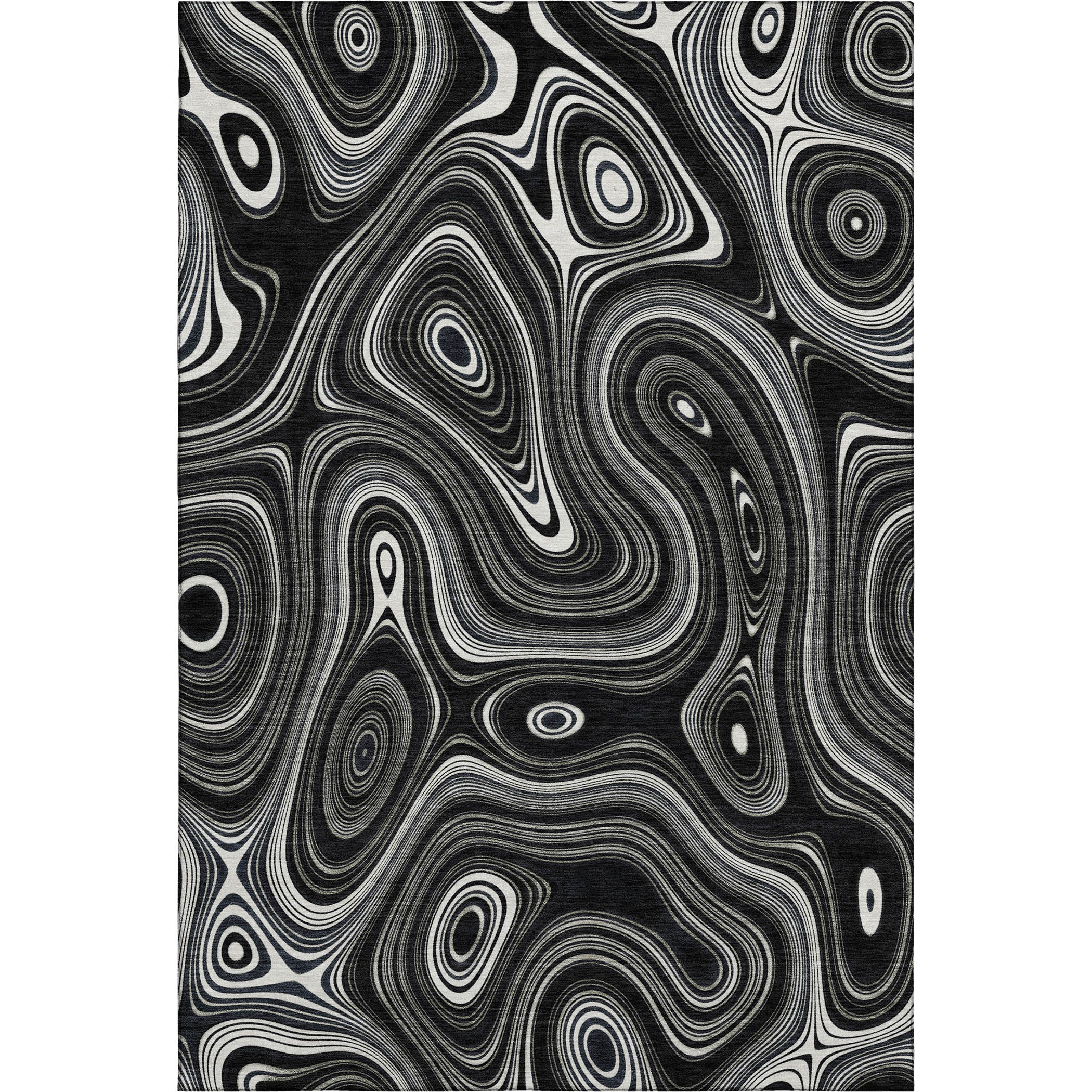 Istanbul Machine Washable Transitional Black Rug 2'6" x 3'10" #shape_Rectangle
