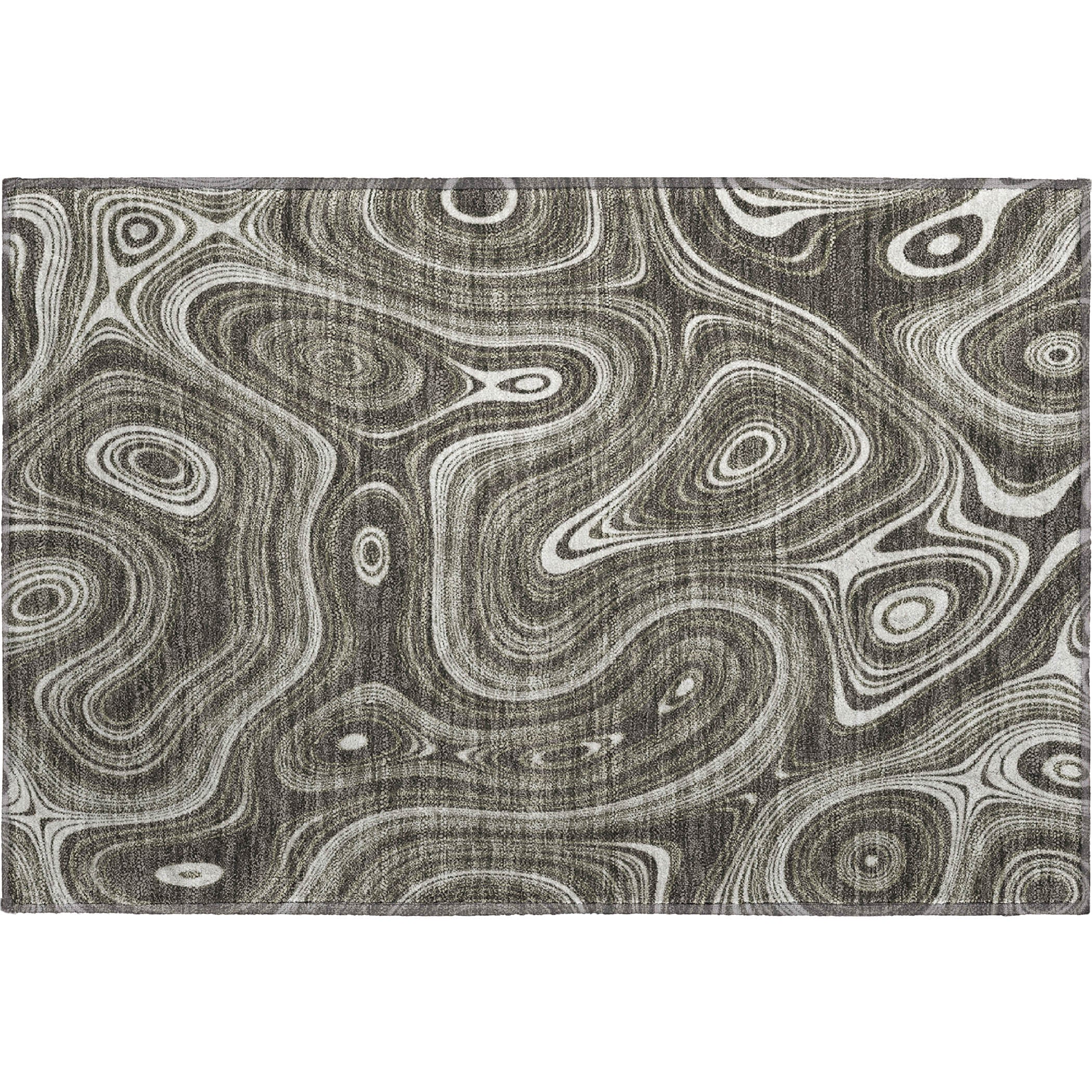 Istanbul Machine Washable Transitional Gray Rug 1'8" x 2'6" #shape_Rectangle