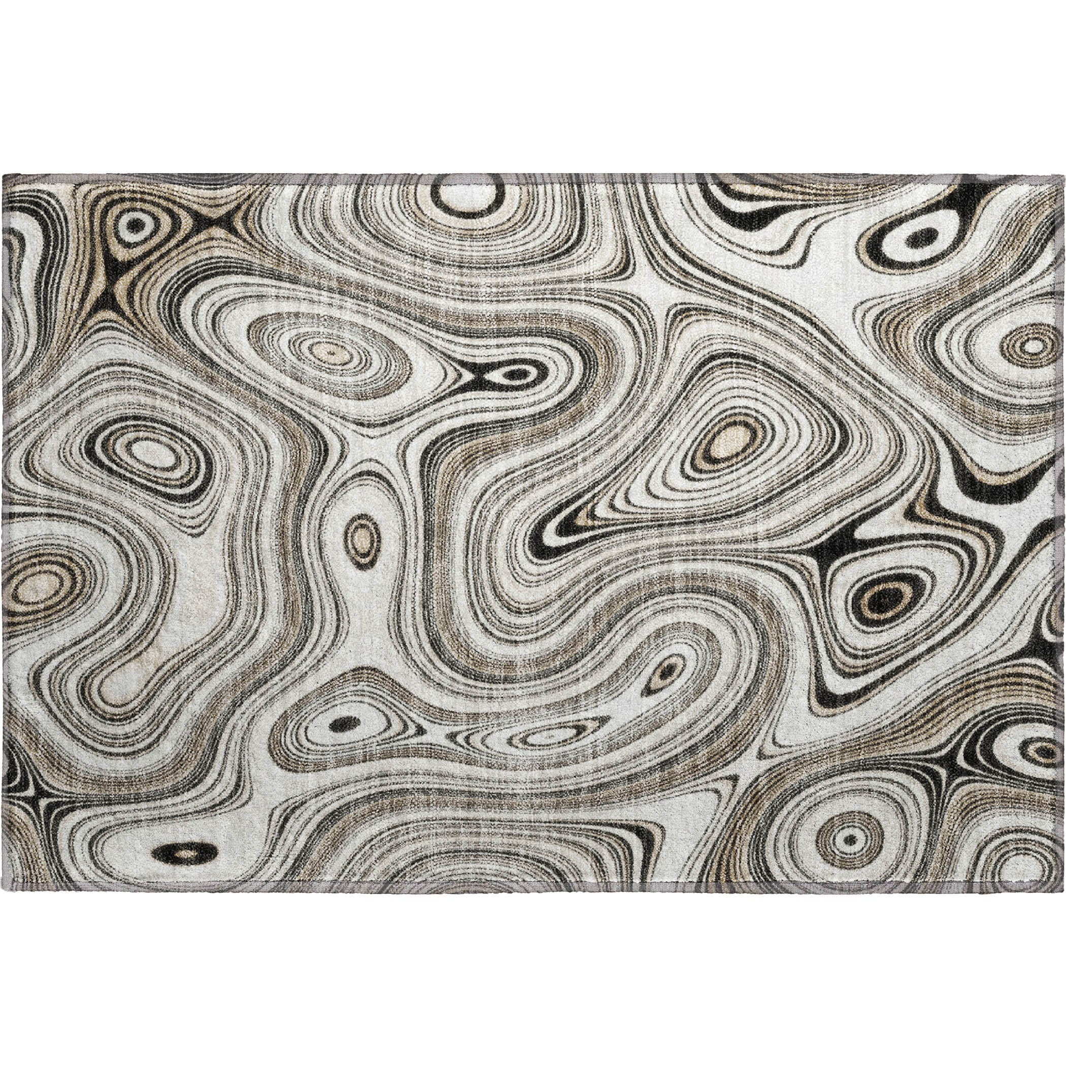 Istanbul Machine Washable Transitional Ivory Rug 1'8" x 2'6" #shape_Rectangle