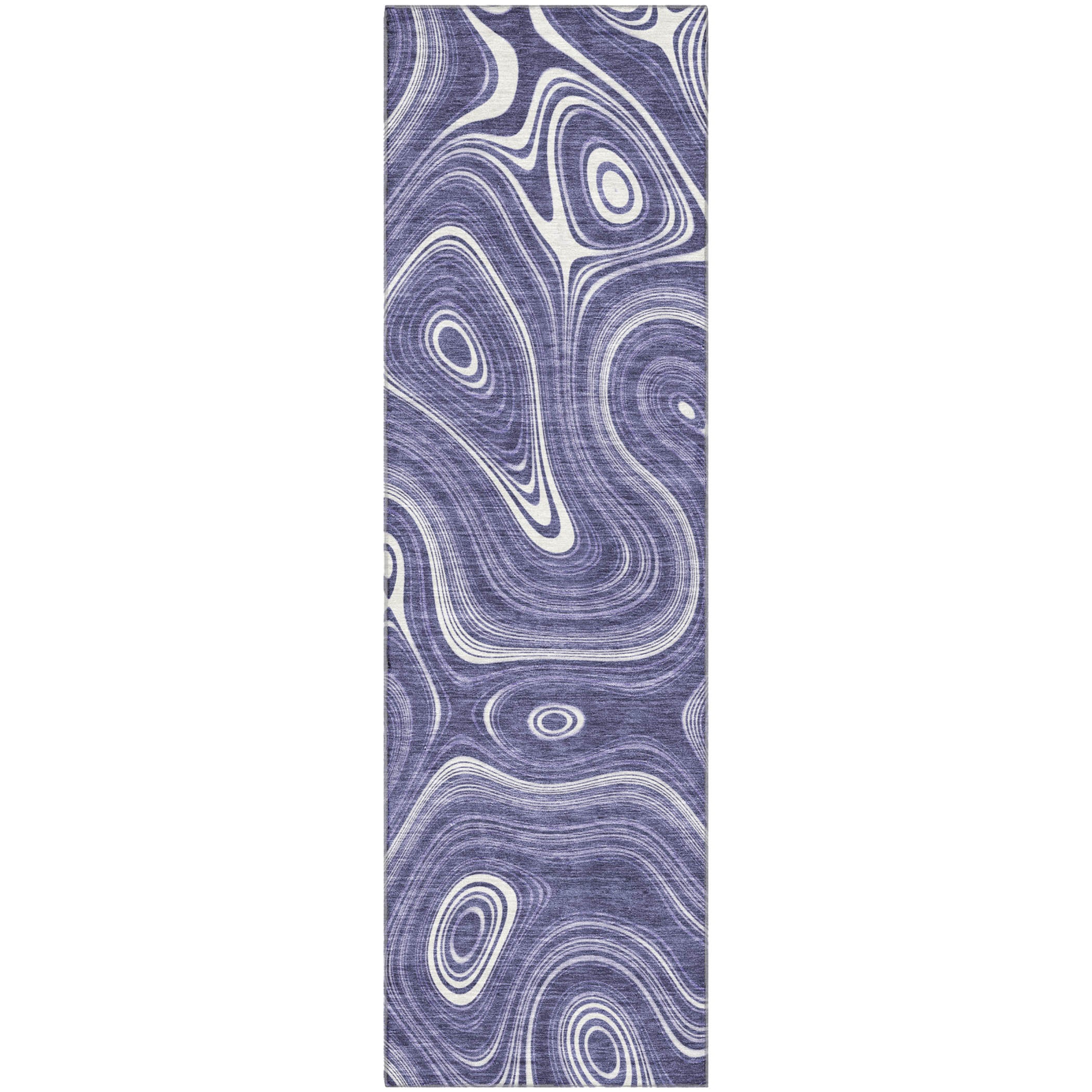 Istanbul Machine Washable Transitional Plum Purple Rug 2'3" x 7'6" #shape_Runner