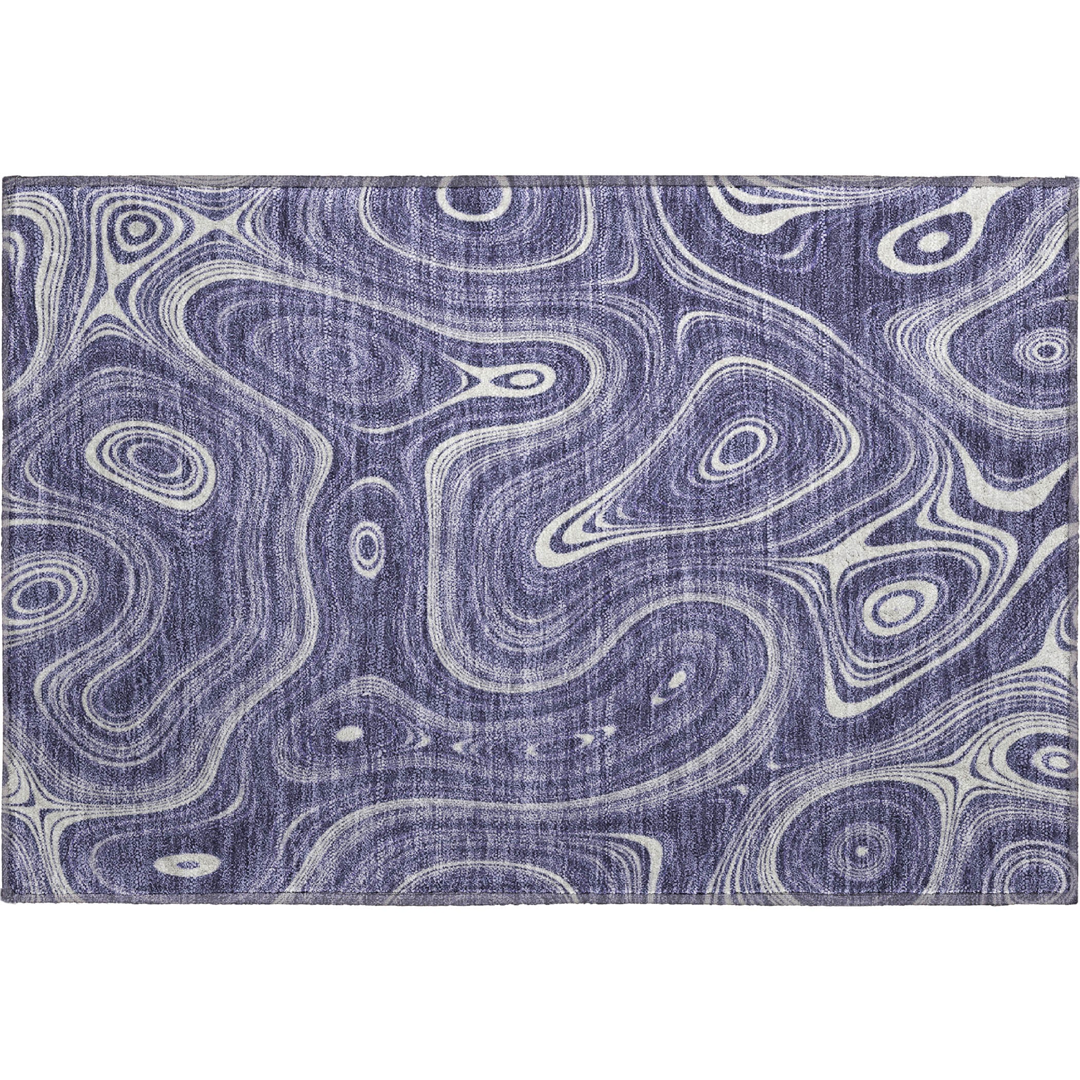Istanbul Machine Washable Transitional Plum Purple Rug 1'8" x 2'6" #shape_Rectangle