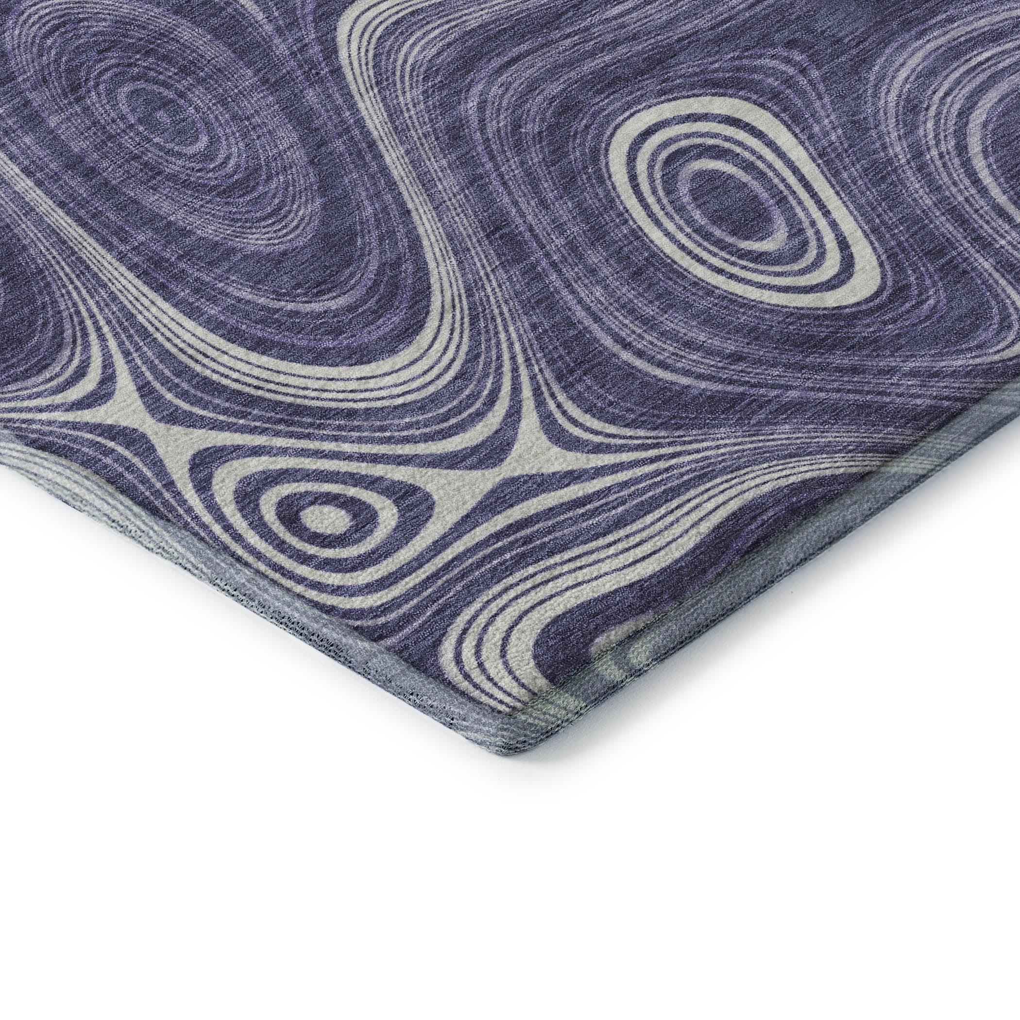 Istanbul Machine Washable Transitional Plum Purple Rug 1'8" x 2'6" #shape_Rectangle