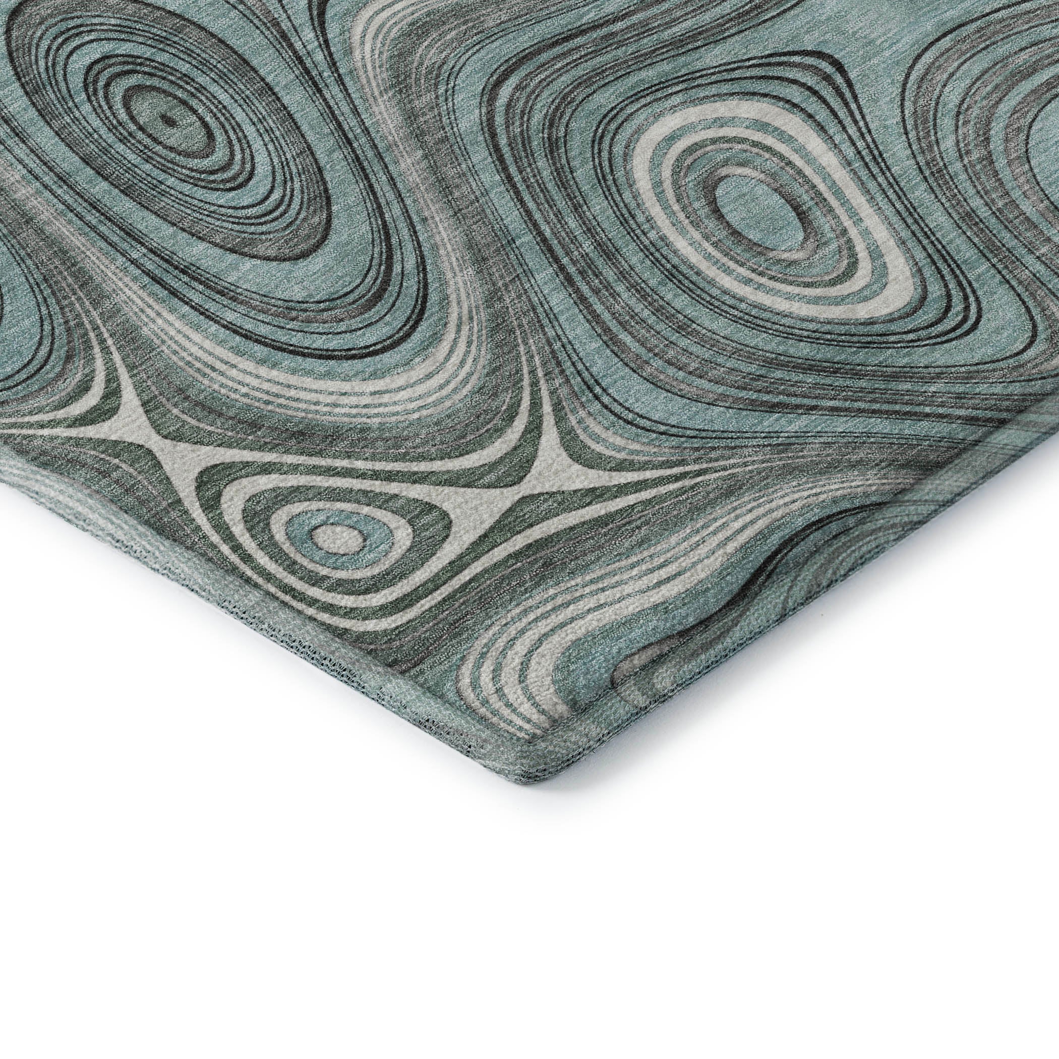 Istanbul Machine Washable Transitional Sky Blue Rug 1'8" x 2'6" #shape_Rectangle