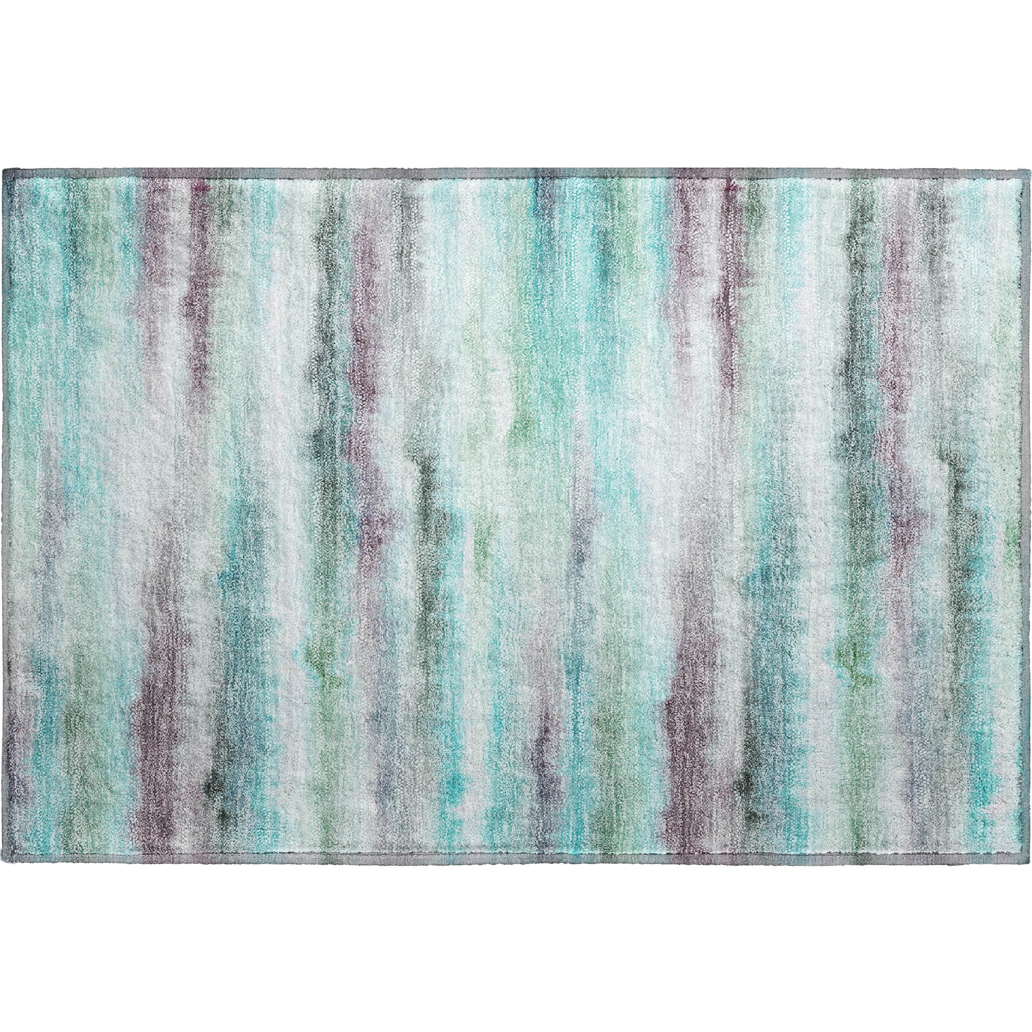 Sintra Machine Washable Transitional Teal Rug 1'8" x 2'6" #shape_Rectangle