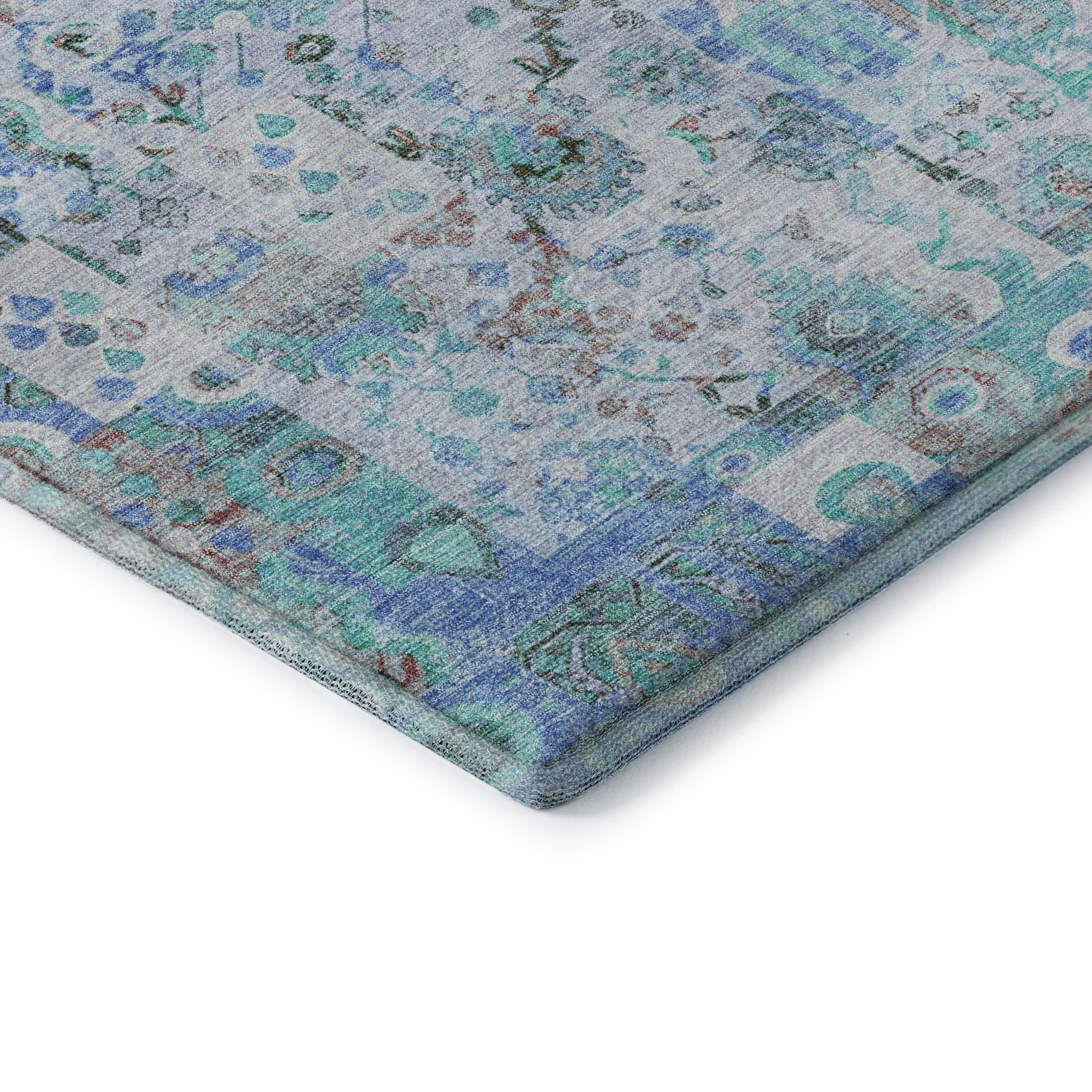 Jaipur Machine Washable Traditional Blue Rug 1'8" x 2'6" #shape_Rectangle