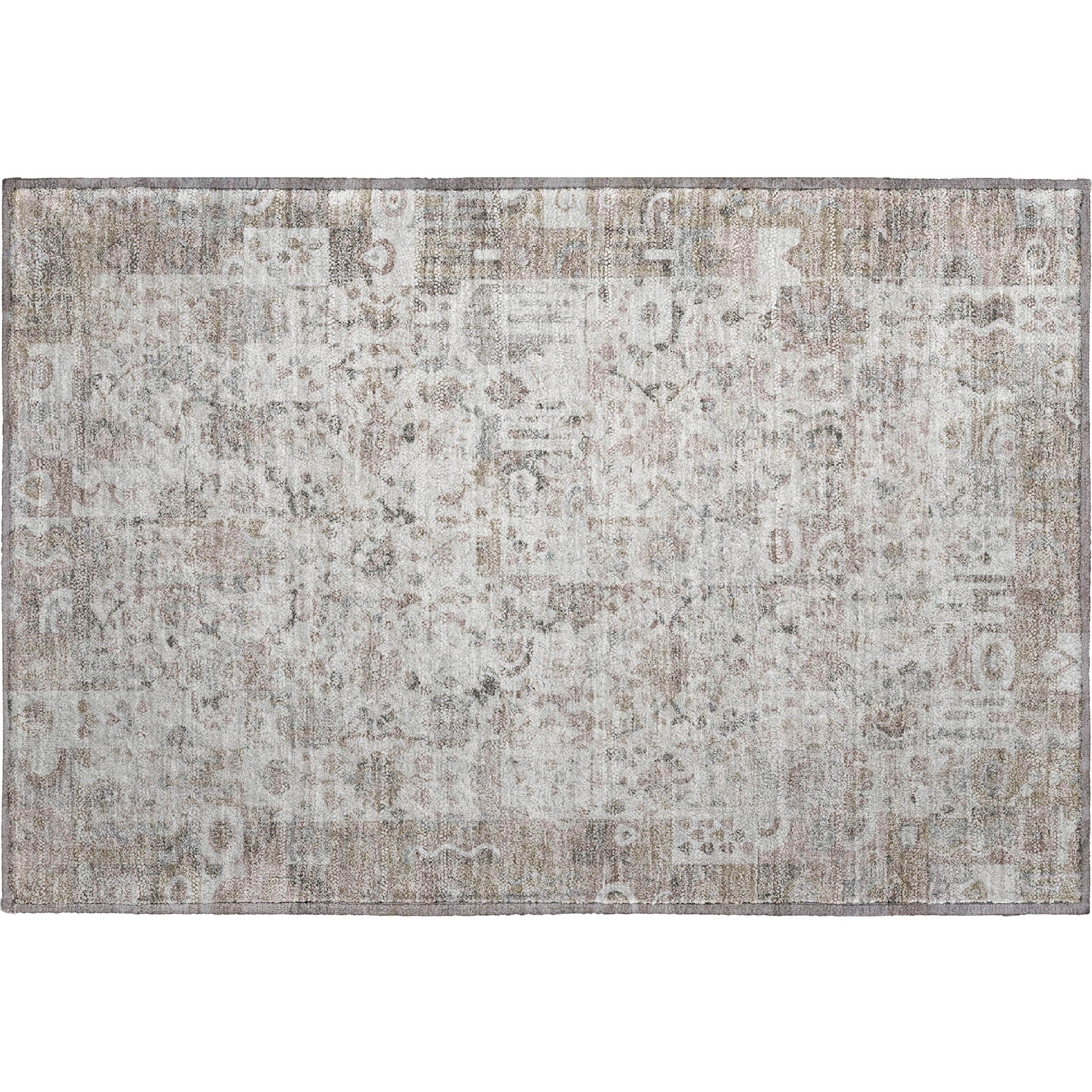 Jaipur Machine Washable Traditional Taupe Brown Rug 1'8" x 2'6" #shape_Rectangle