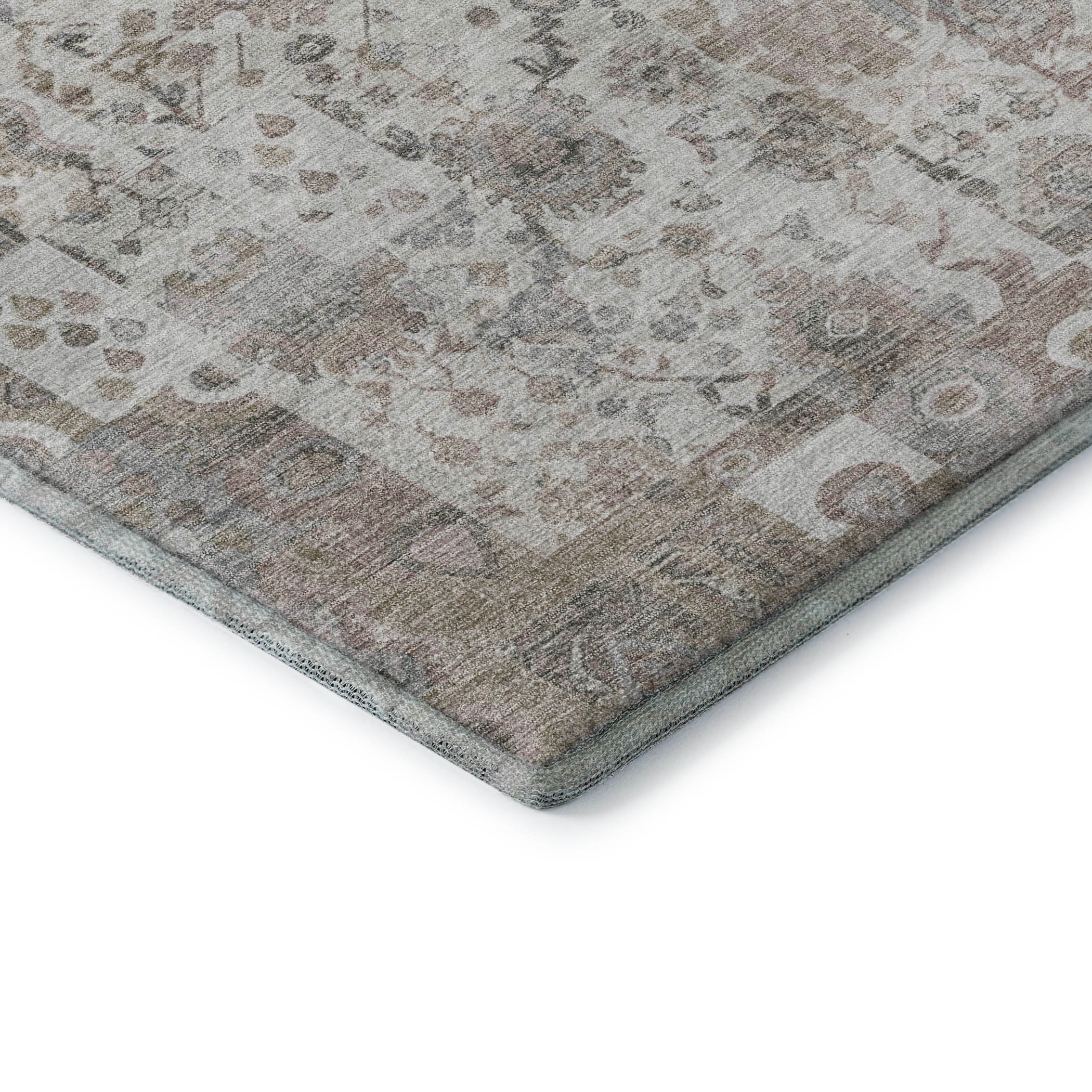Jaipur Machine Washable Traditional Taupe Brown Rug 1'8" x 2'6" #shape_Rectangle