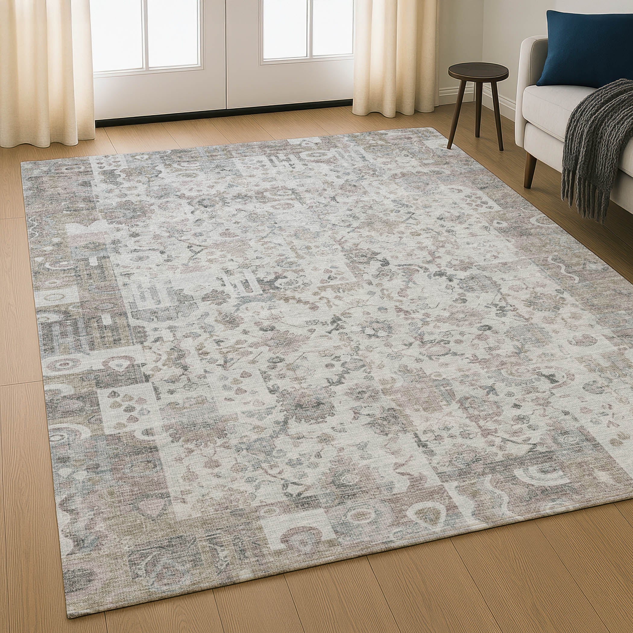 Jaipur Machine Washable Traditional Taupe Brown Rug 2'6" x 3'10" #shape_Rectangle