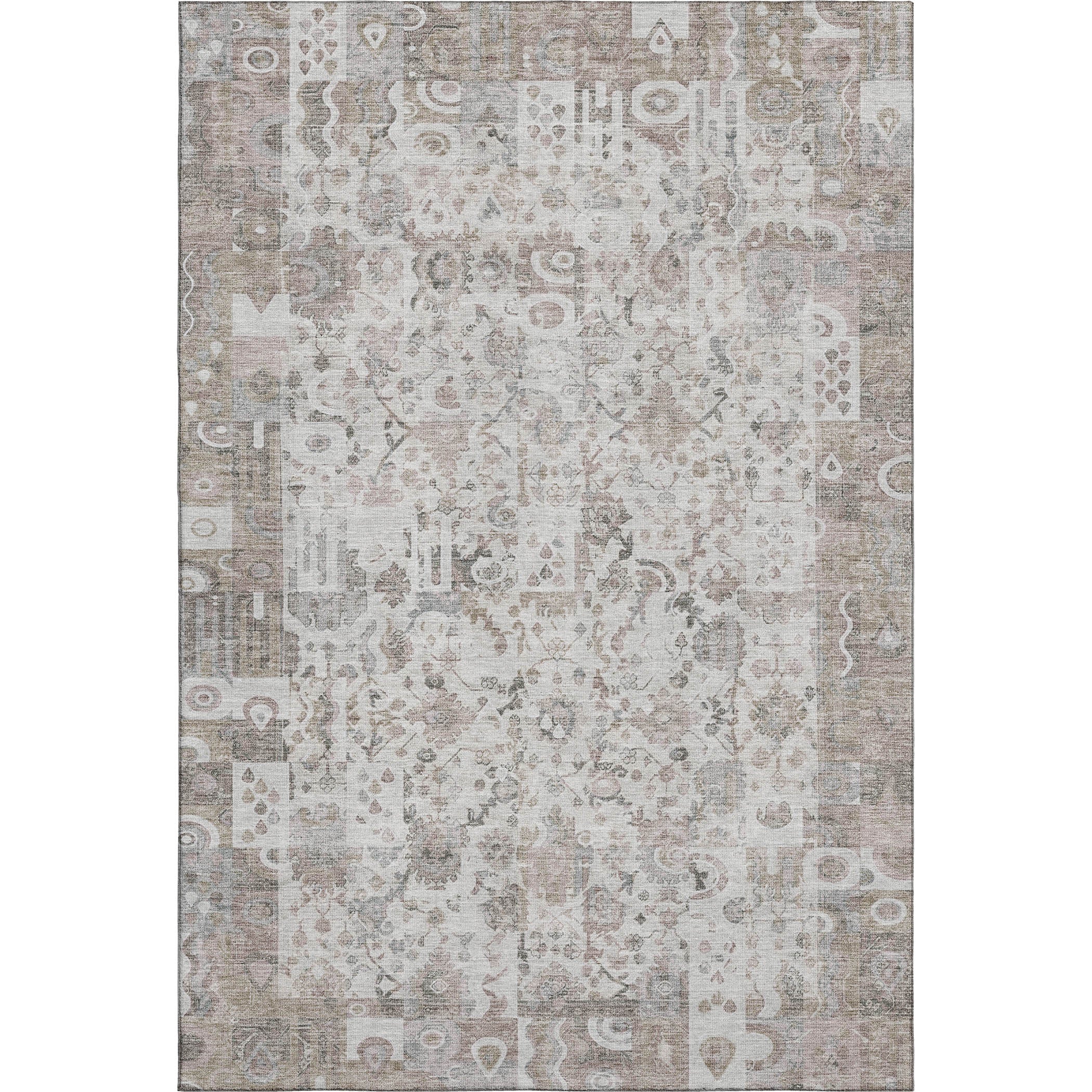 Jaipur Machine Washable Traditional Taupe Brown Rug 2'6" x 3'10" #shape_Rectangle