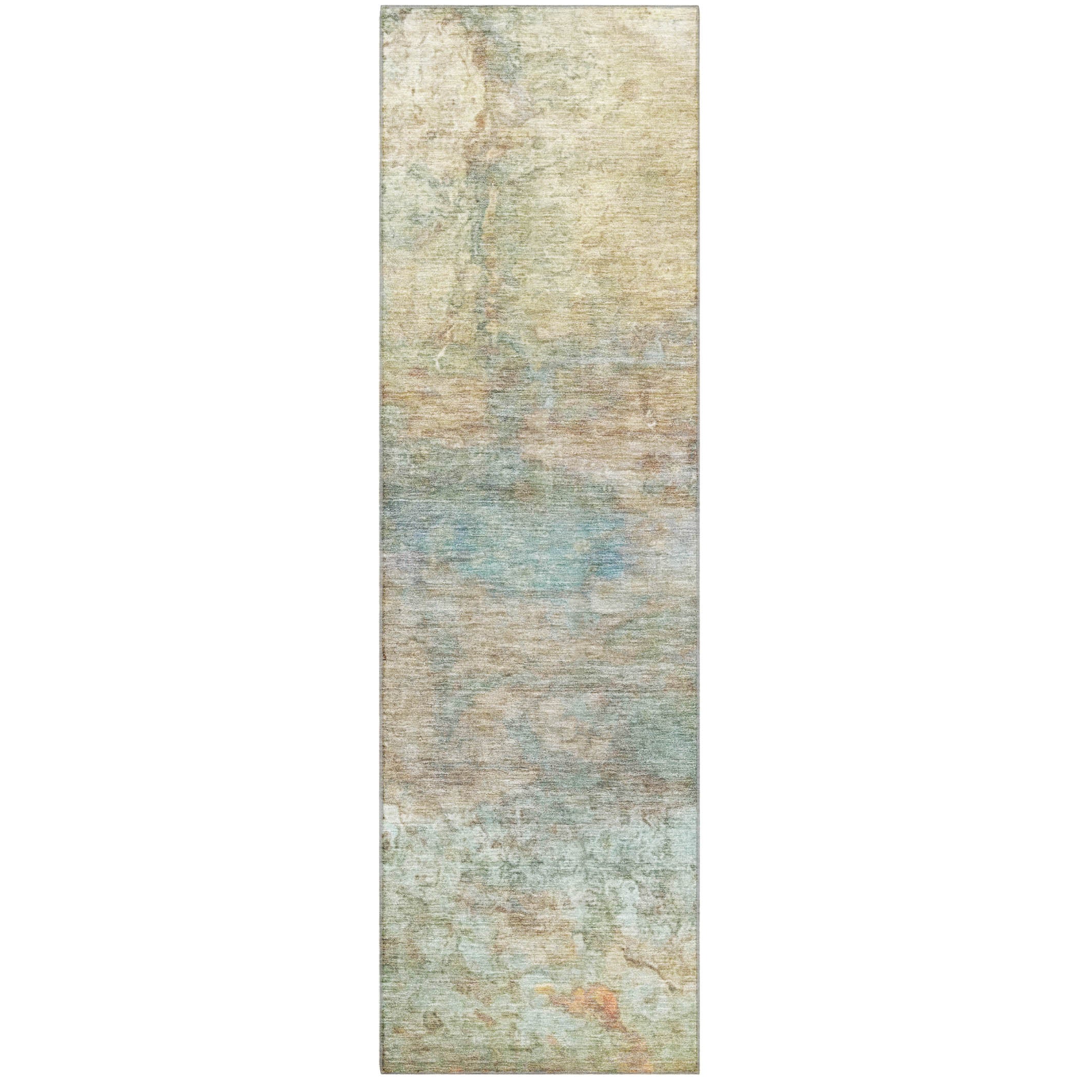 Dublin Machine Washable Transitional Wheat Gold Rug 2'3" x 7'6" #shape_Runner