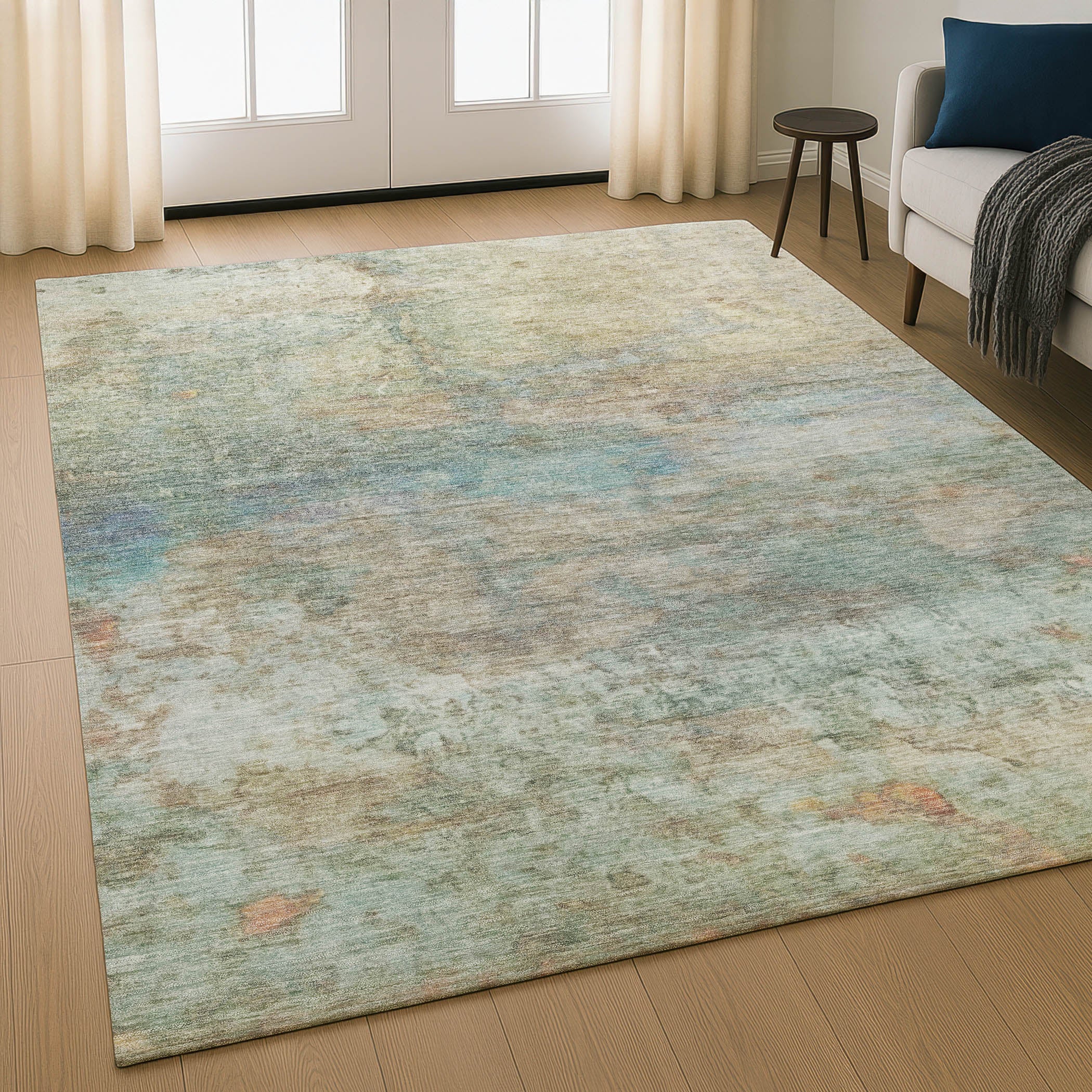 Dublin Machine Washable Transitional Wheat Gold Rug 2'6" x 3'10" #shape_Rectangle