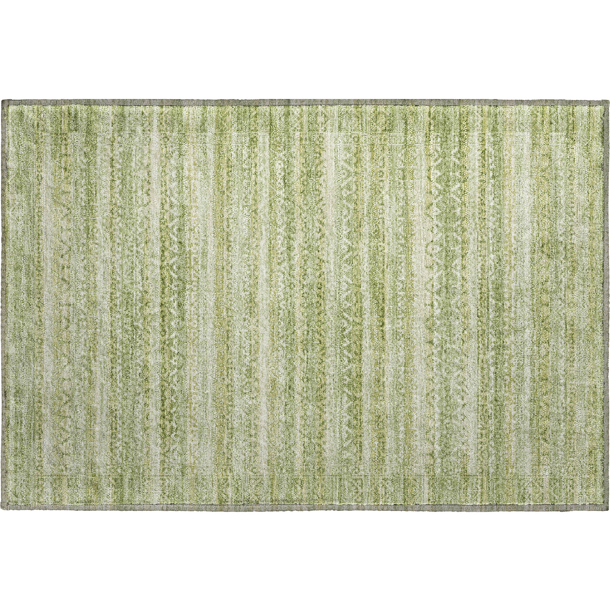 Kotor Machine Washable Transitional Sage Green Rug 1'8" x 2'6" #shape_Rectangle