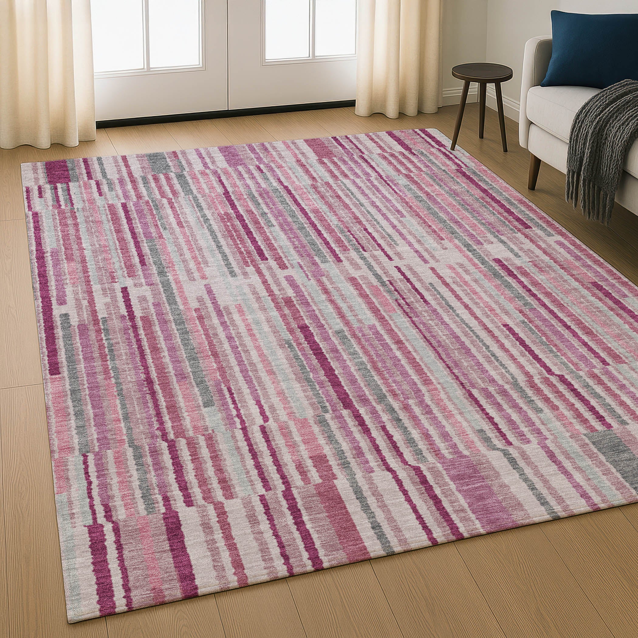 Cusco Machine Washable Transitional Blush Pink Rug 2'6" x 3'10" #shape_Rectangle