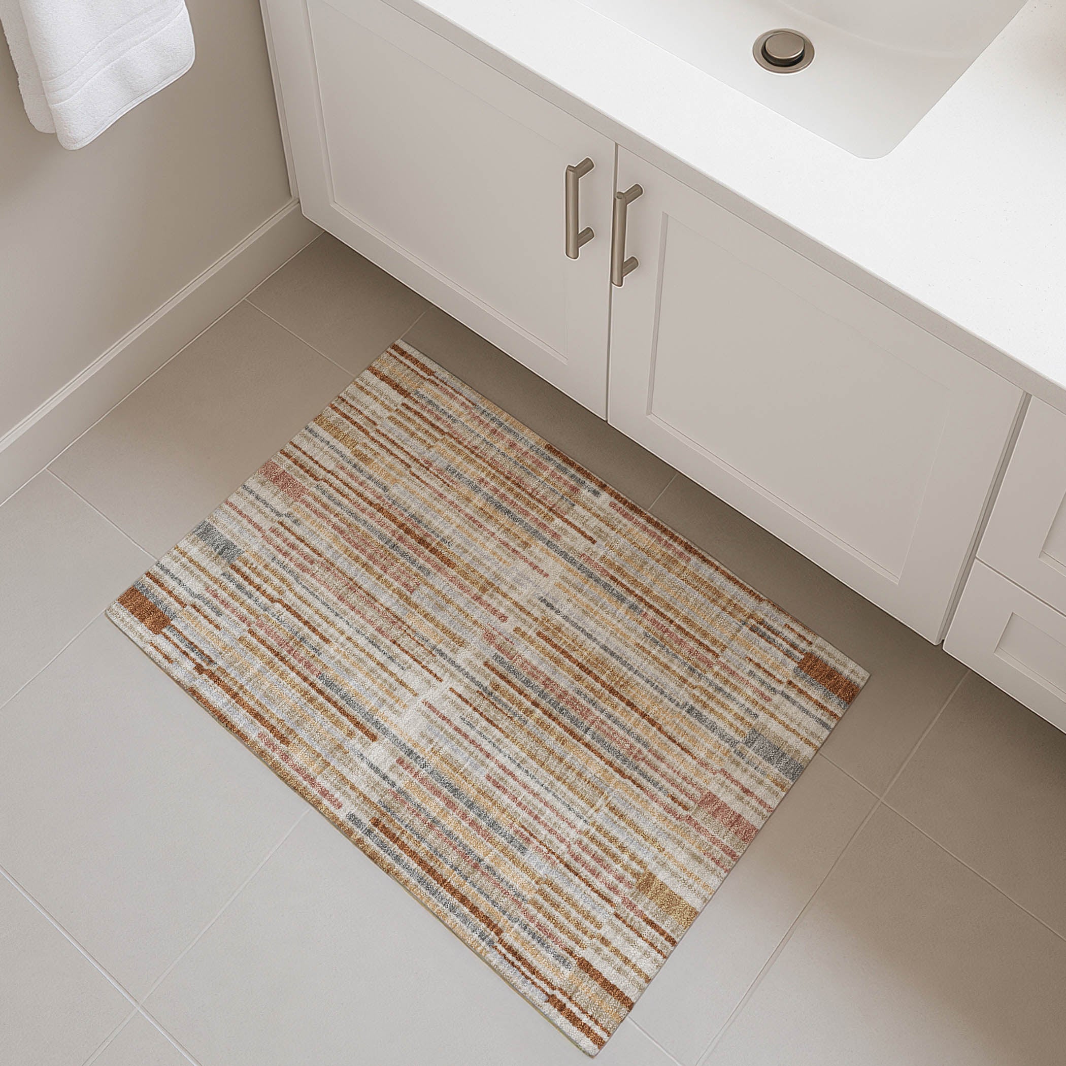 Cusco Machine Washable Transitional Paprika Orange Rug 1'8" x 2'6" #shape_Rectangle