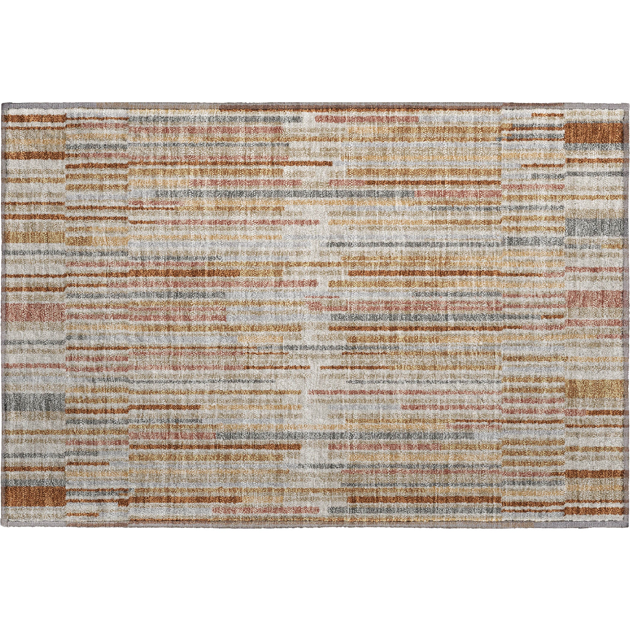 Cusco Machine Washable Transitional Paprika Orange Rug 1'8" x 2'6" #shape_Rectangle