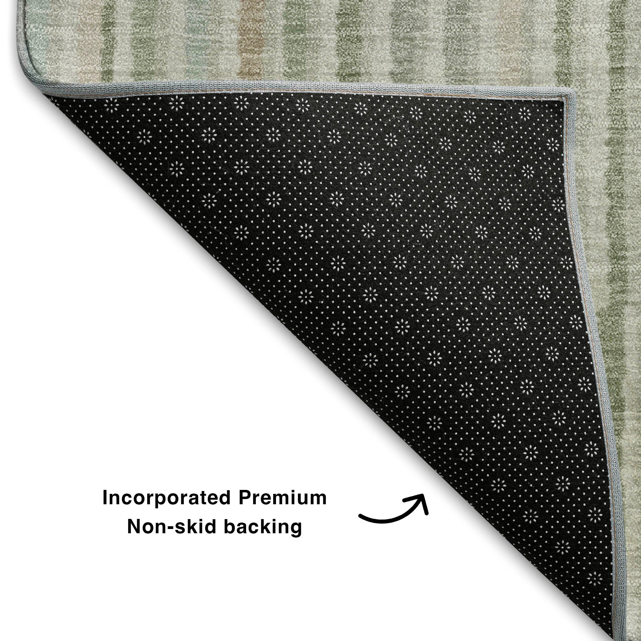 Cusco Machine Washable Transitional Sage Green Rug 1'8" x 2'6" #shape_Rectangle