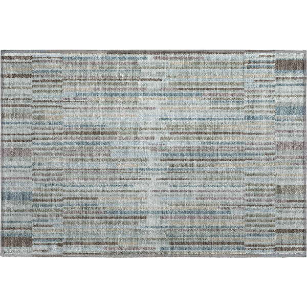 Cusco Machine Washable Transitional Teal Rug 1'8" x 2'6"