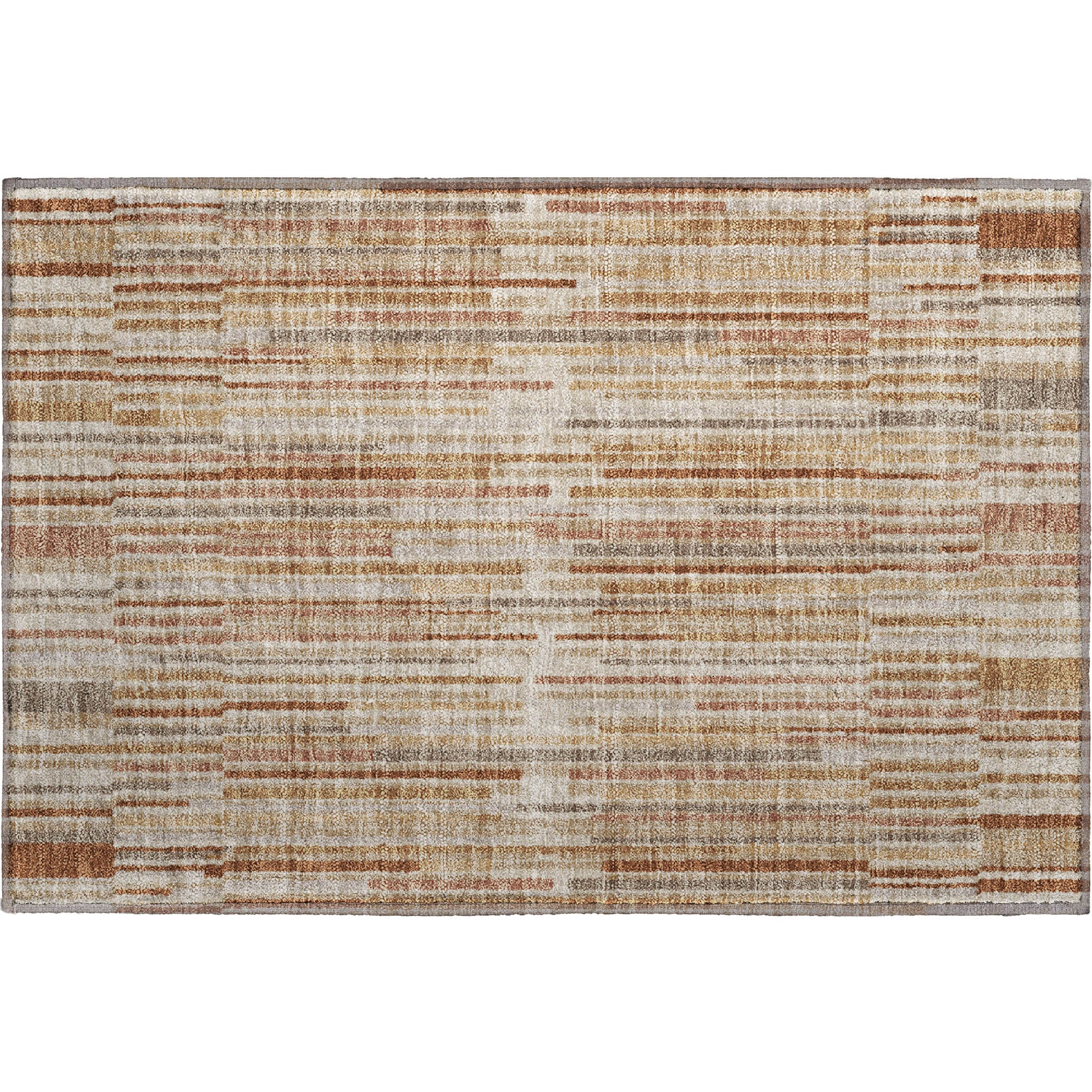 Cusco Machine Washable Transitional Terracotta Orange Rug 1'8" x 2'6" #shape_Rectangle