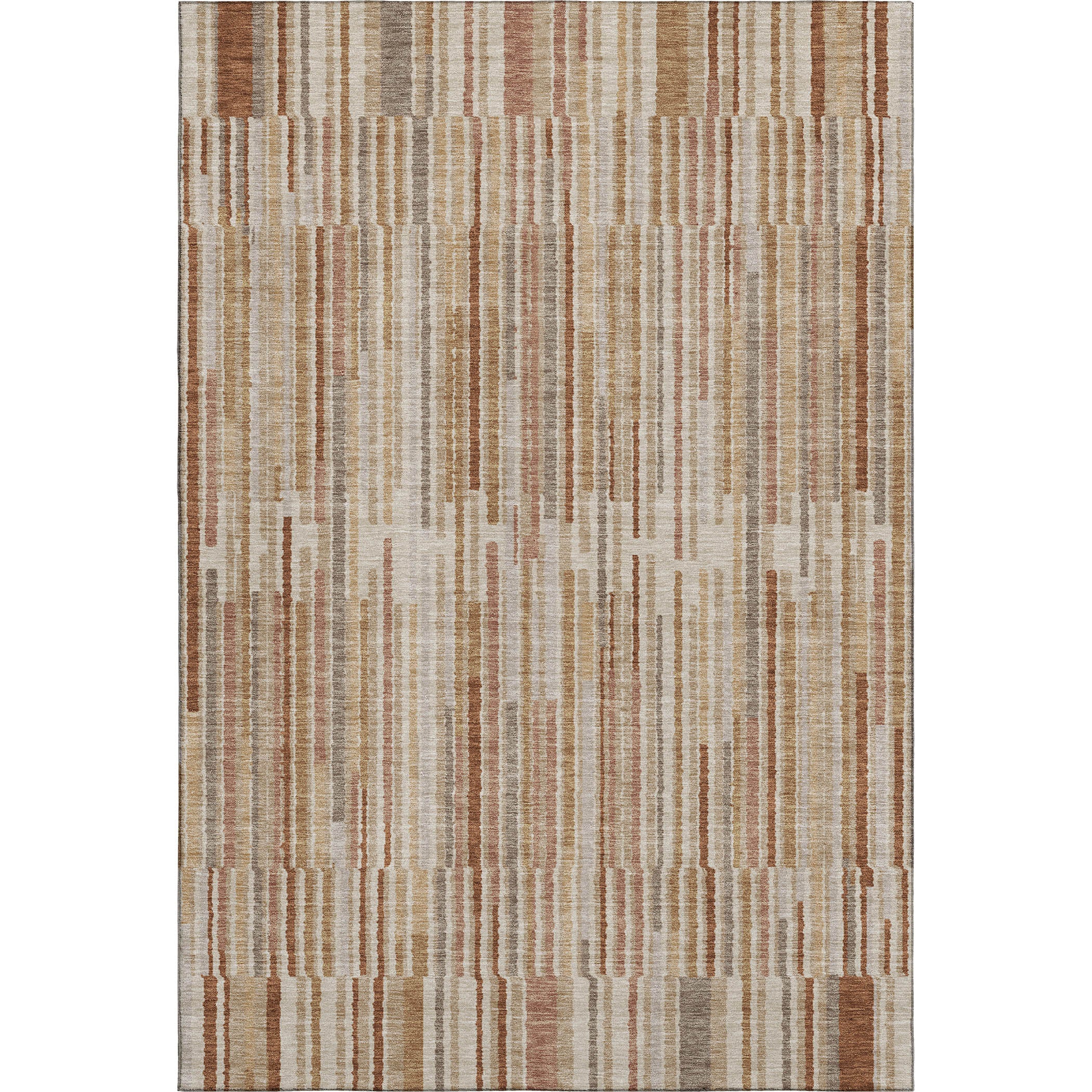 Cusco Machine Washable Transitional Terracotta Orange Rug 2'6" x 3'10" #shape_Rectangle