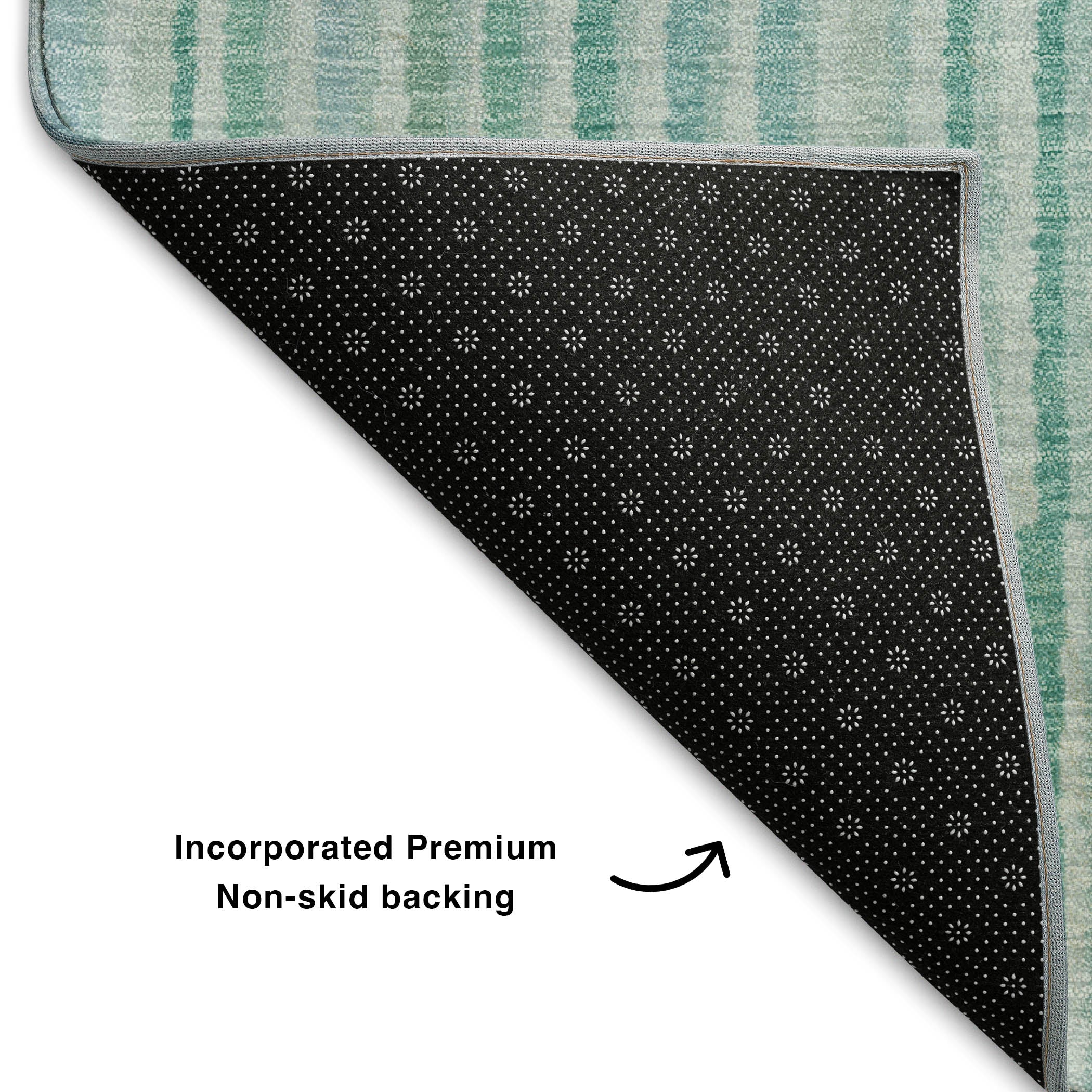 Cusco Machine Washable Transitional Turquoise Teal Rug 1'8" x 2'6" #shape_Rectangle