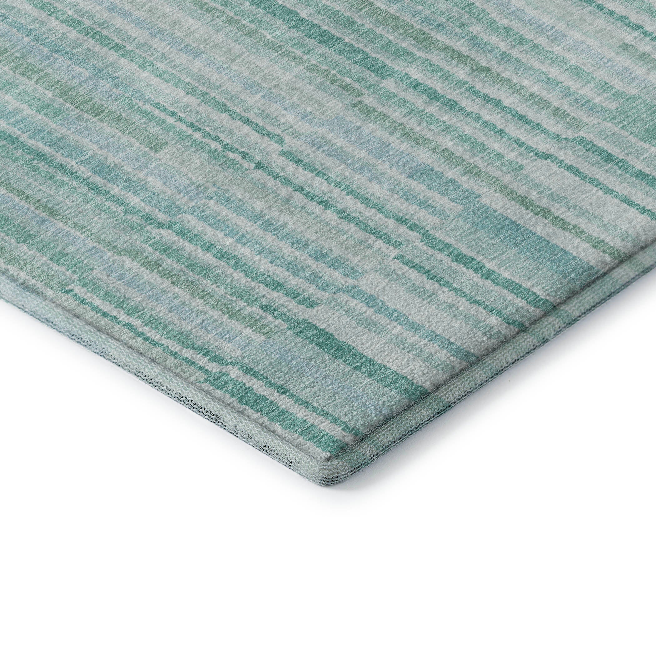 Cusco Machine Washable Transitional Turquoise Teal Rug 1'8" x 2'6" #shape_Rectangle