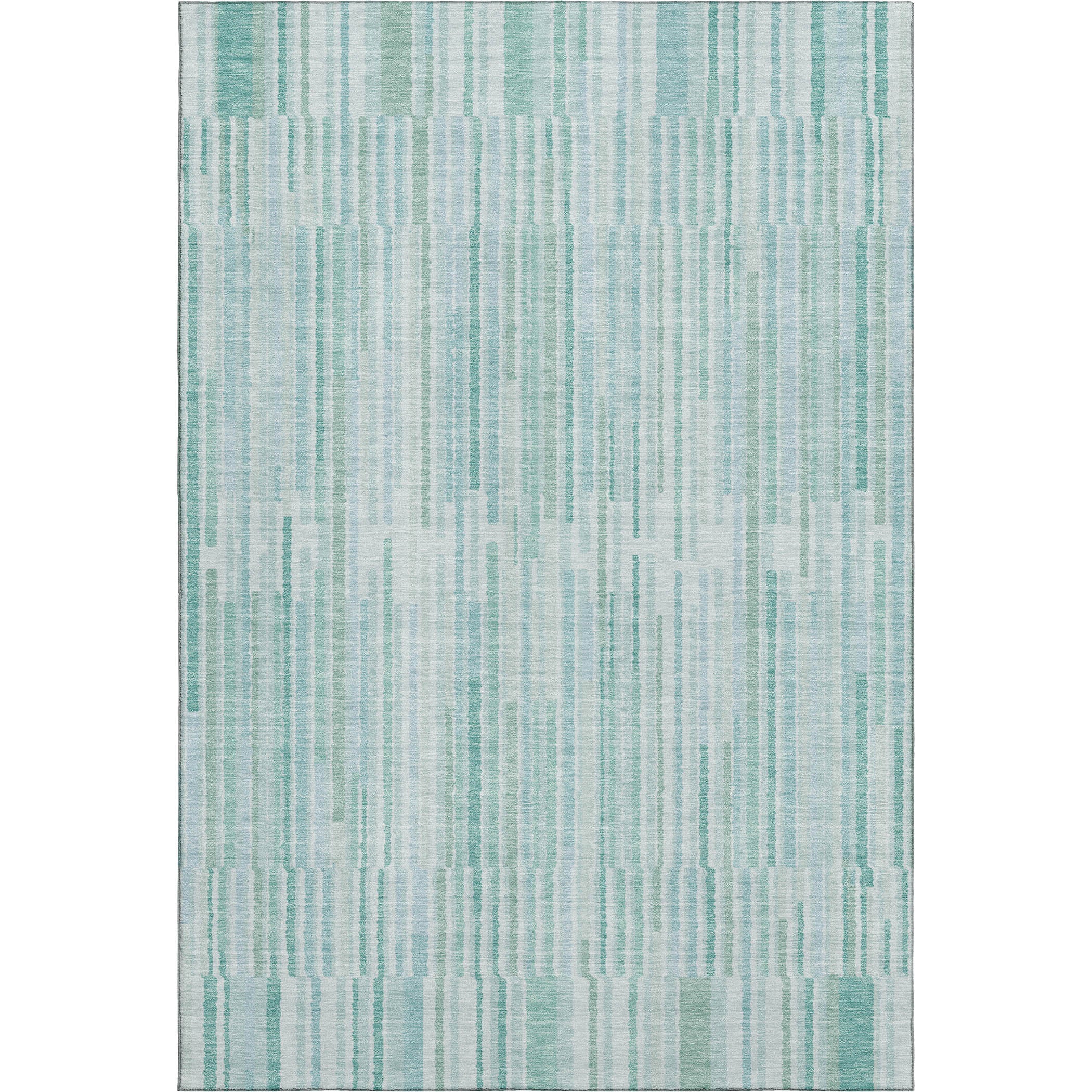 Cusco Machine Washable Transitional Turquoise Teal Rug 2'6" x 3'10" #shape_Rectangle