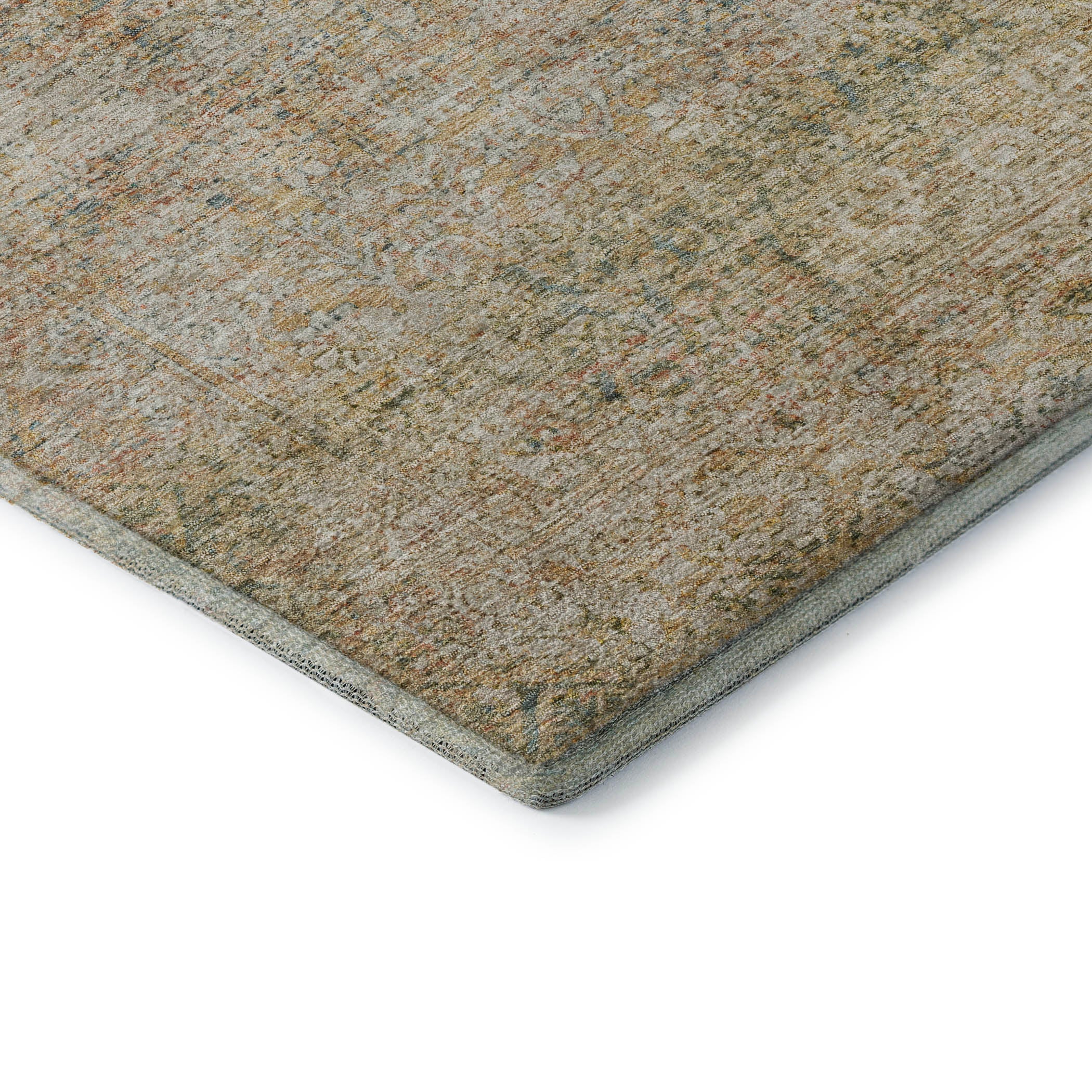 Dubrovnik Machine Washable Traditional Gold Rug 1'8" x 2'6" #shape_Rectangle