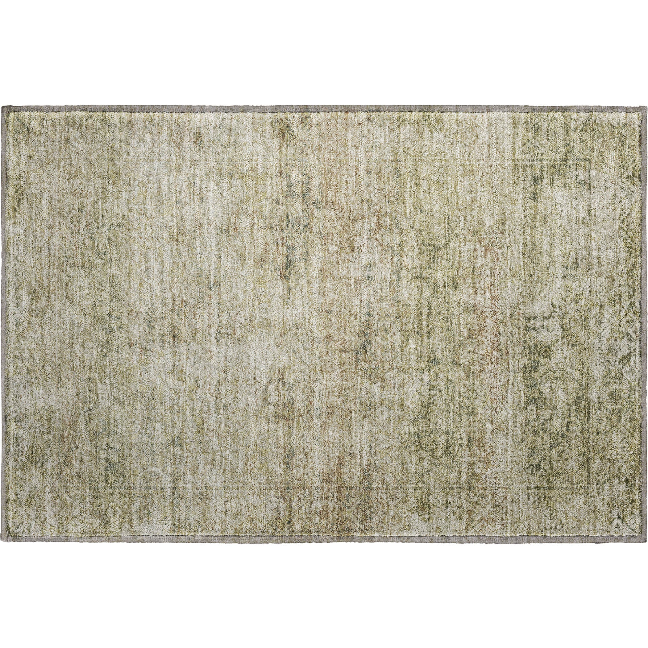 Dubrovnik Machine Washable Traditional Sage Green Rug 1'8" x 2'6" #shape_Rectangle