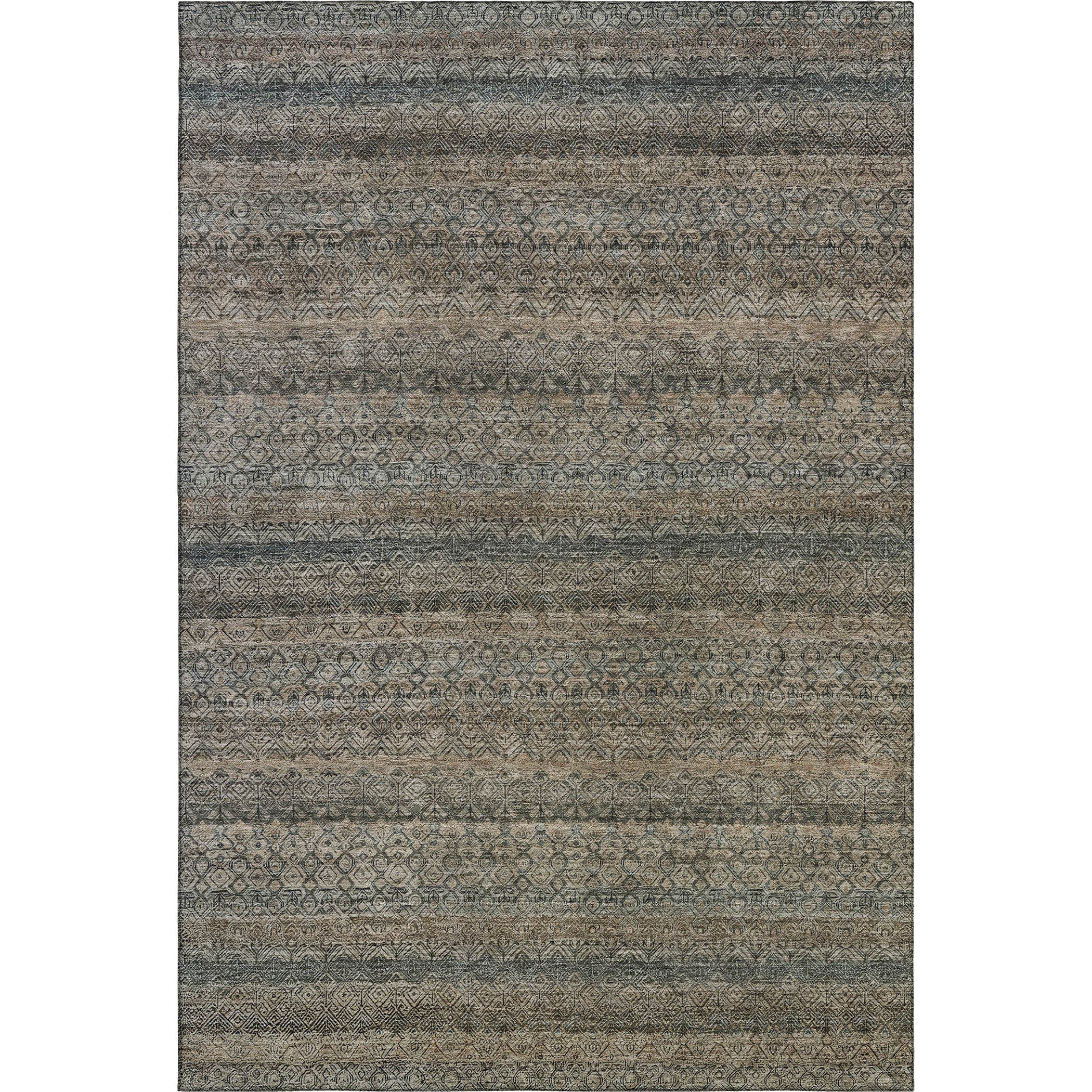 Rome Machine Washable Transitional Chocolate Brown Rug 2'6" x 3'10" #shape_Rectangle
