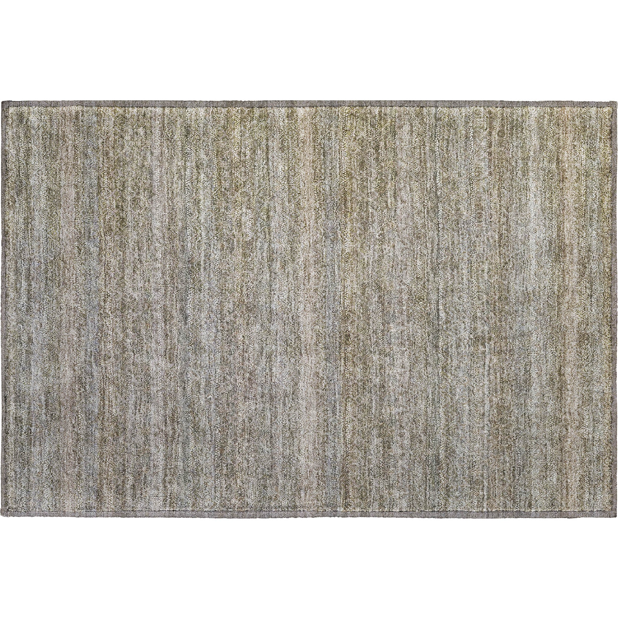 Rome Machine Washable Transitional Khaki Brown Rug 1'8" x 2'6" #shape_Rectangle