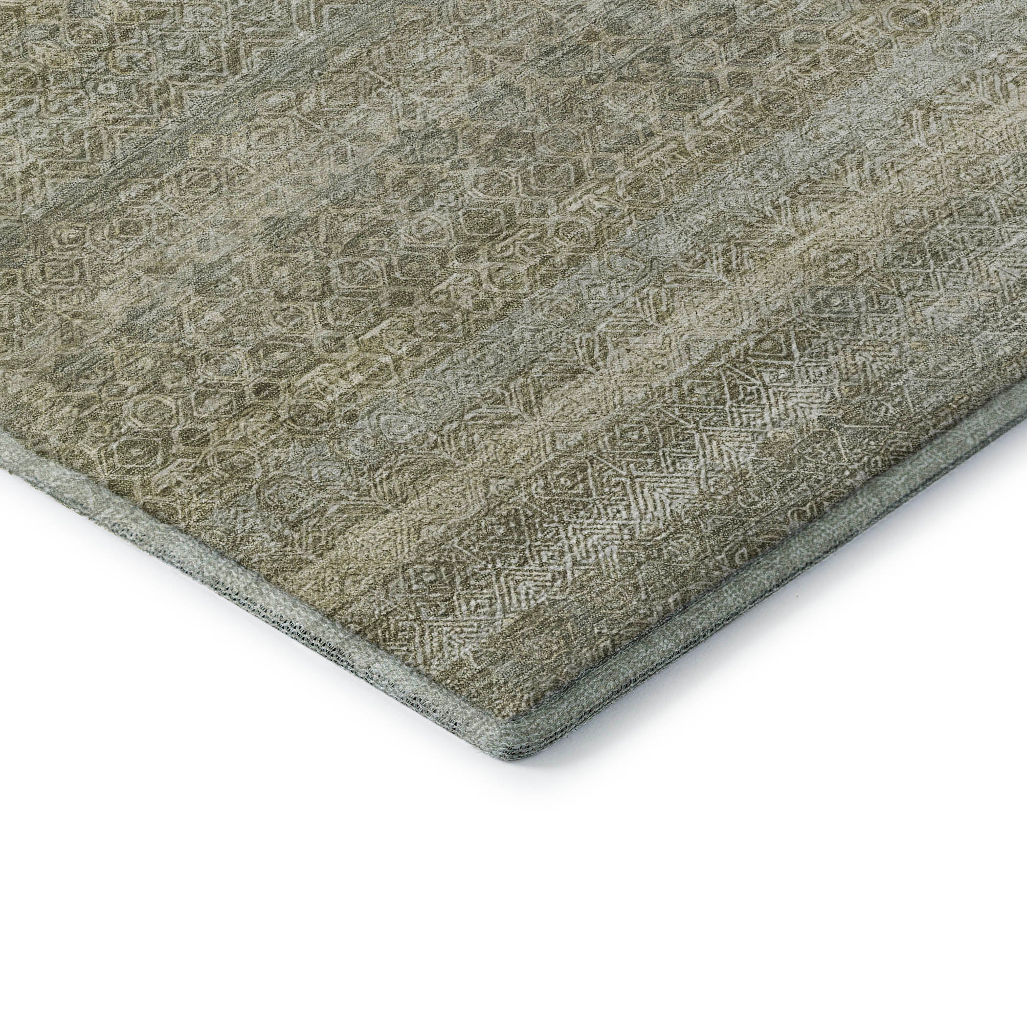 Rome Machine Washable Transitional Linen Ivory Rug 1'8" x 2'6" #shape_Rectangle
