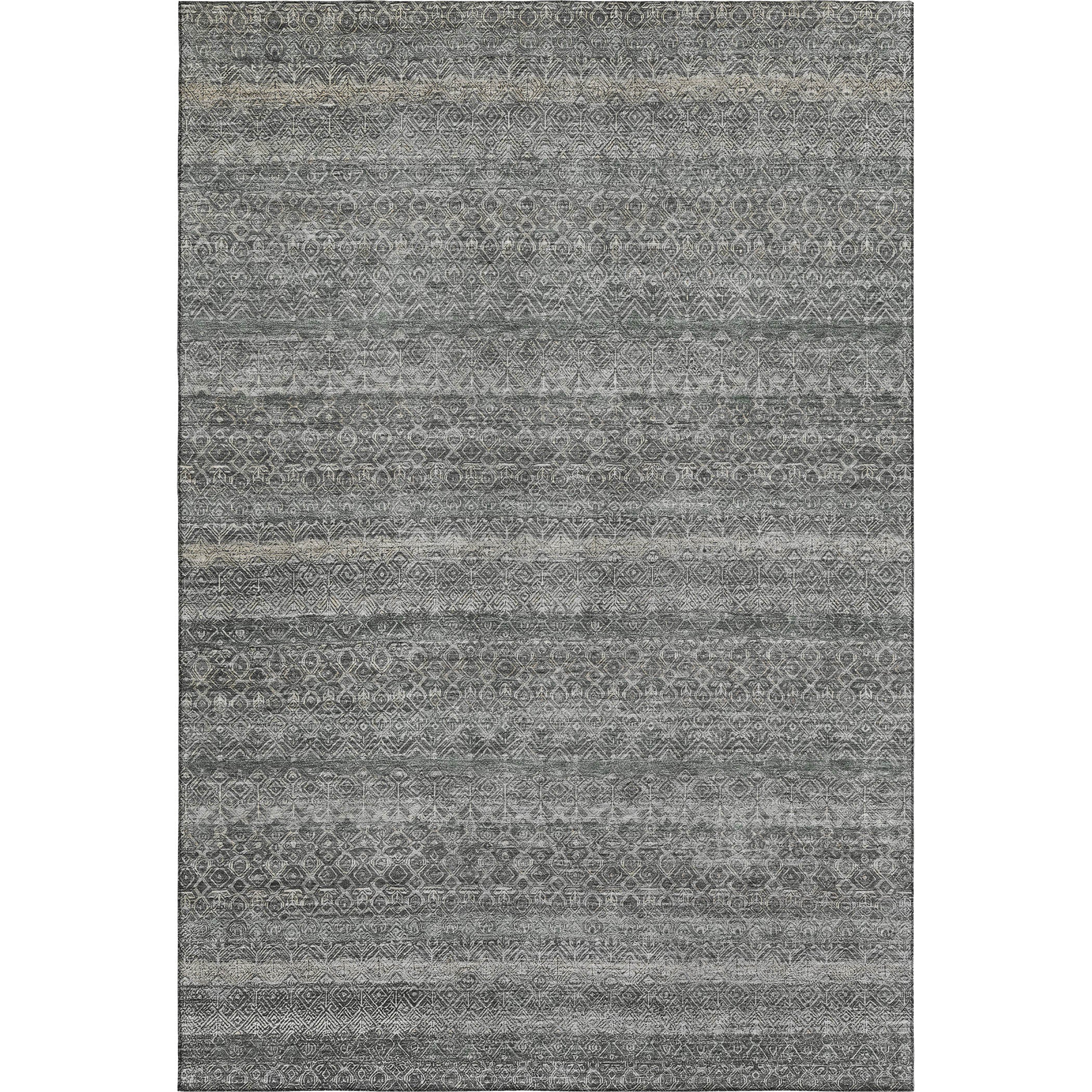 Rome Machine Washable Transitional Pewter Gray Rug 2'6" x 3'10" #shape_Rectangle