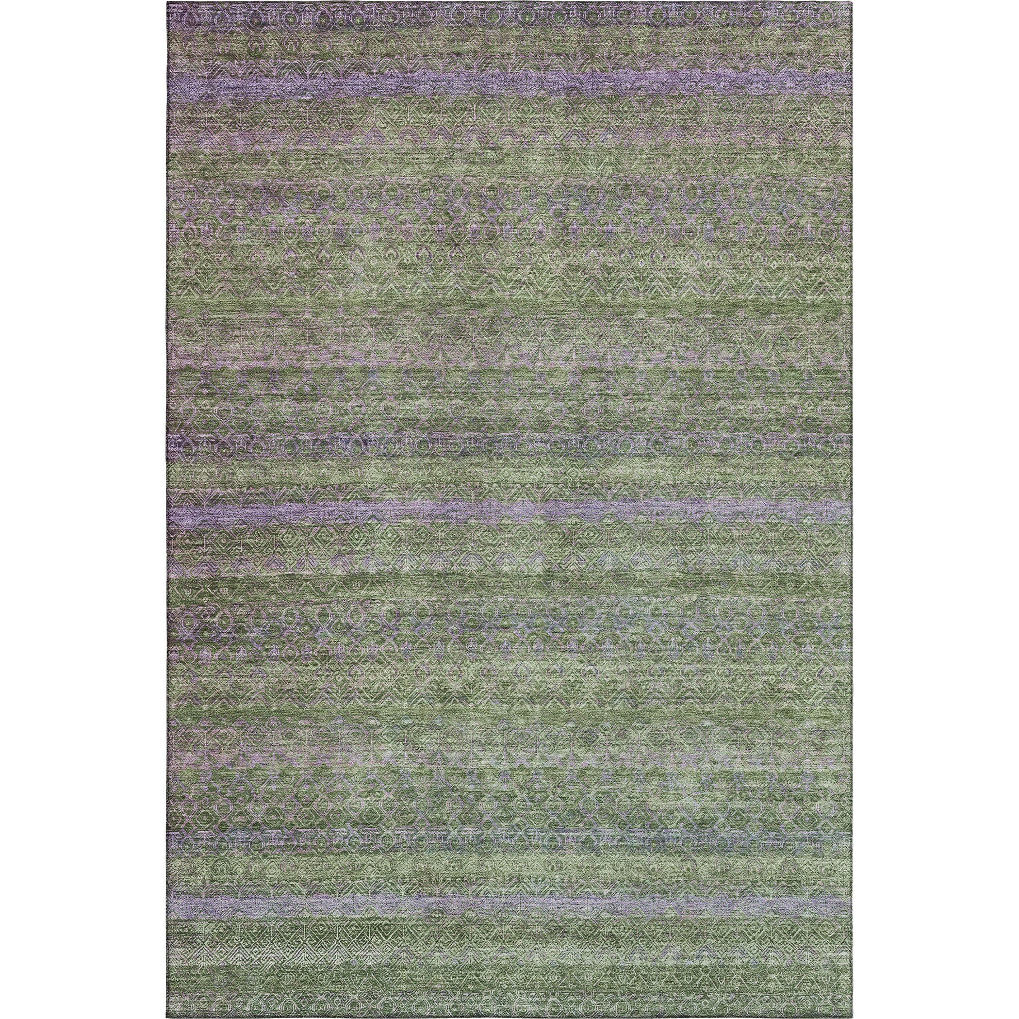 Dubrovnik Machine Washable Transitional Olive Green Rug 2'6" x 3'10" #shape_Rectangle