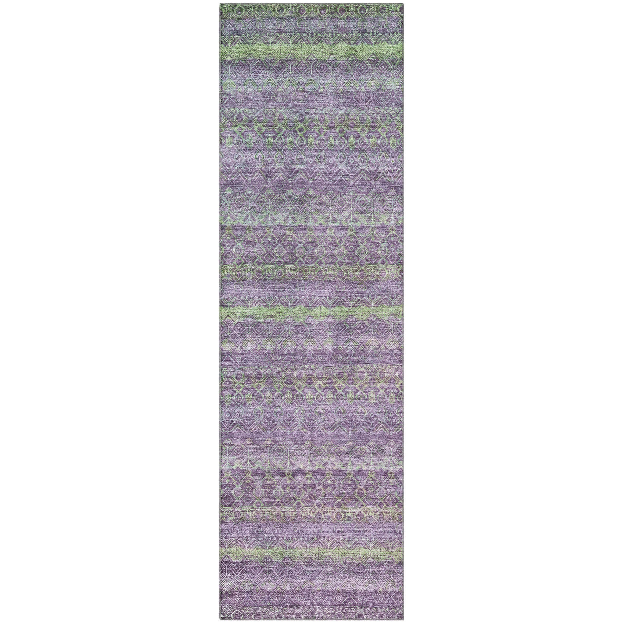 Dubrovnik Machine Washable Transitional Purple Rug 2'3" x 7'6" #shape_Runner