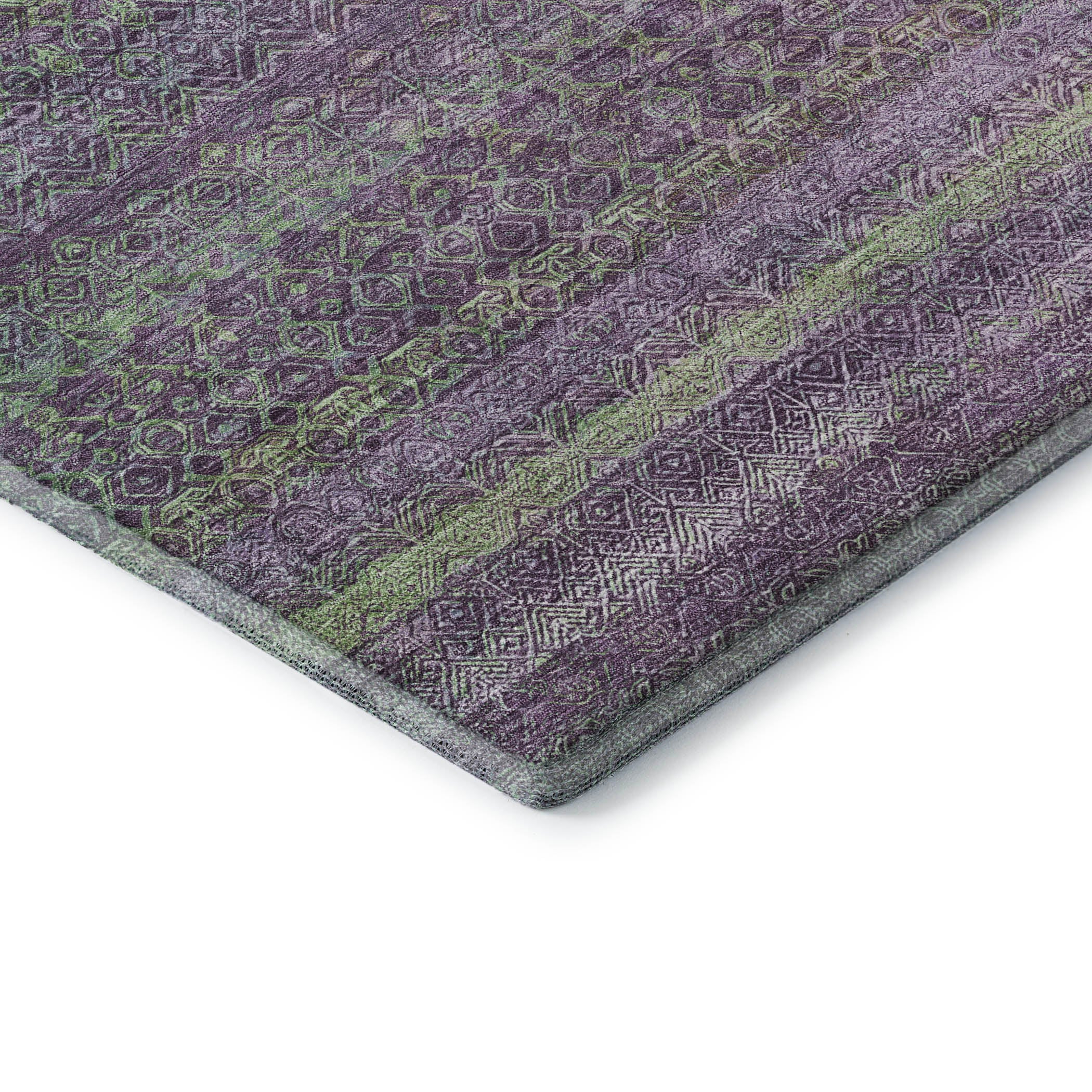 Dubrovnik Machine Washable Transitional Purple Rug 1'8" x 2'6" #shape_Rectangle