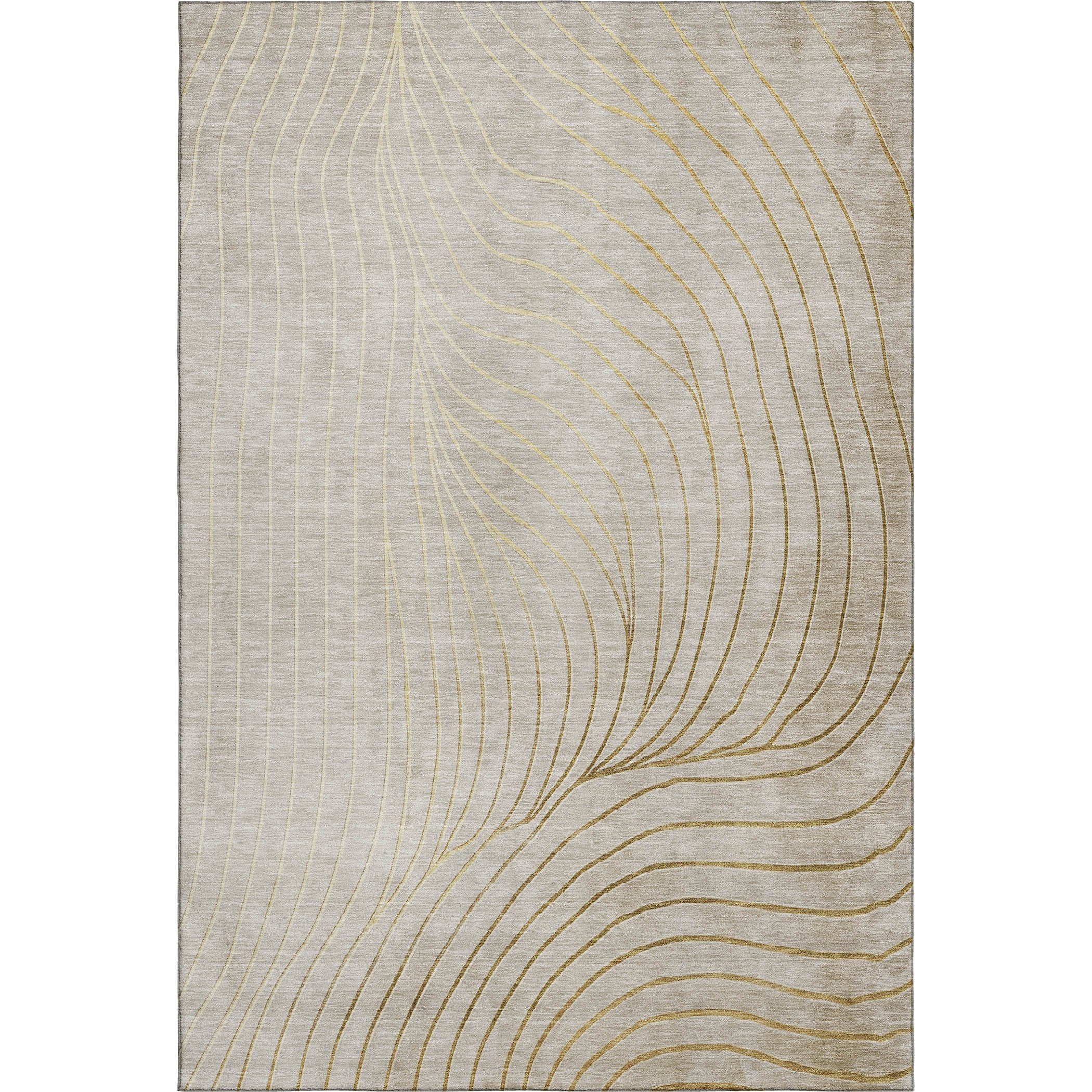 Bergen Machine Washable Transitional Beige Brown Rug 2'6" x 3'10" #shape_Rectangle