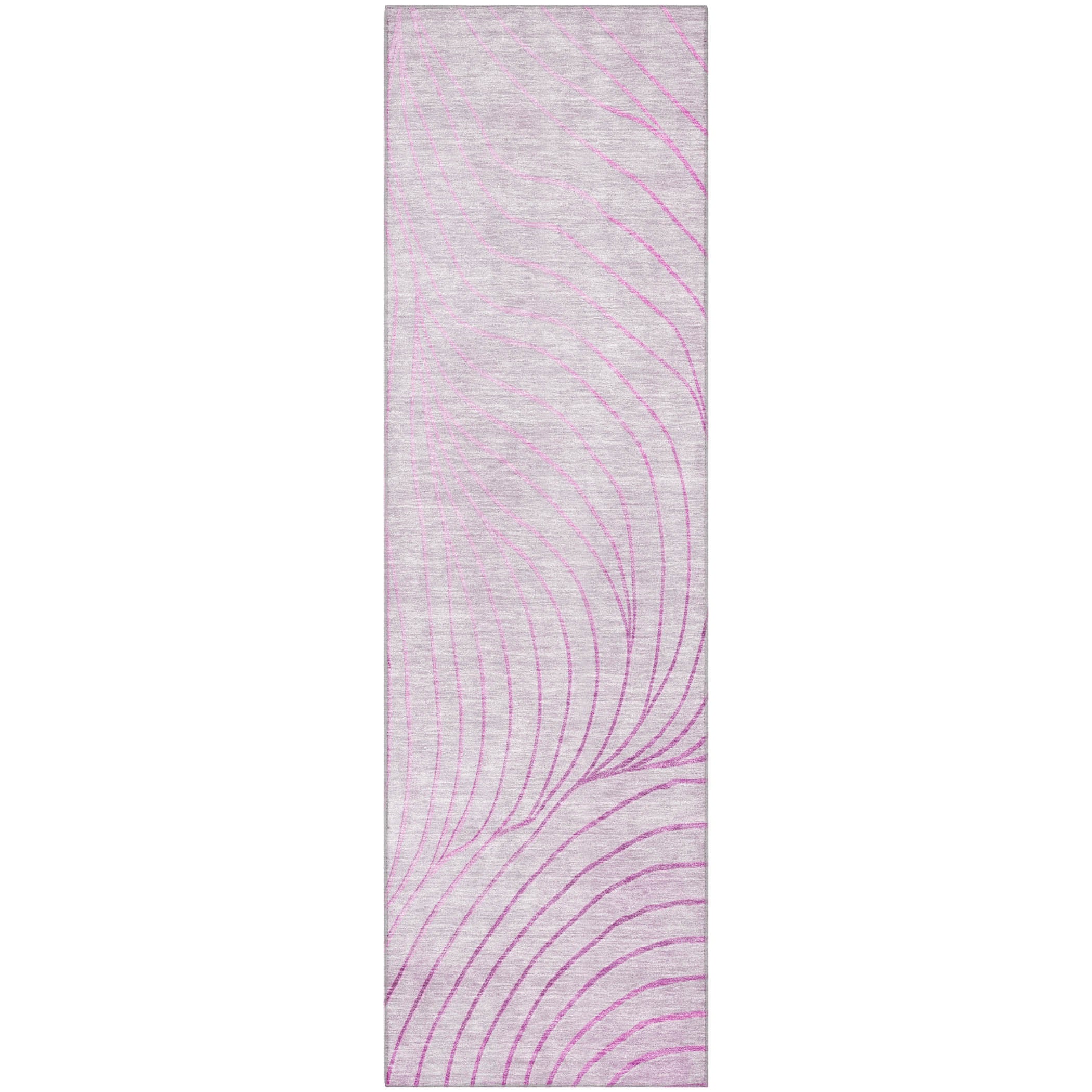 Bergen Machine Washable Transitional Blush Pink Rug 2'3" x 7'6" #shape_Runner